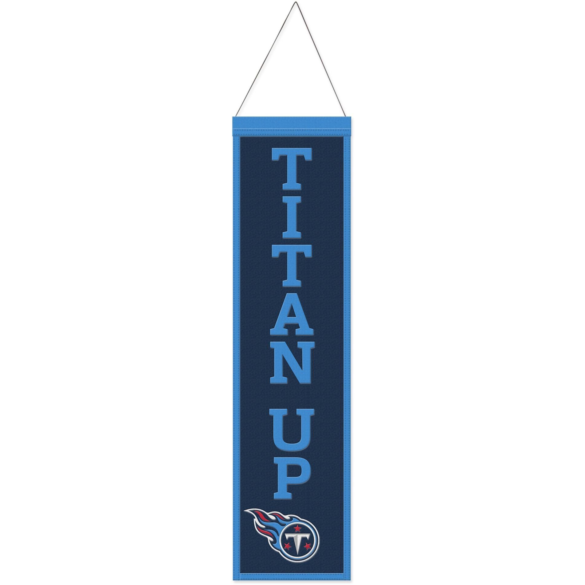 WinCraft Wanddekoobjekt NFL Teams SLOGAN Wool Banner 80x20cm Tennessee Titans