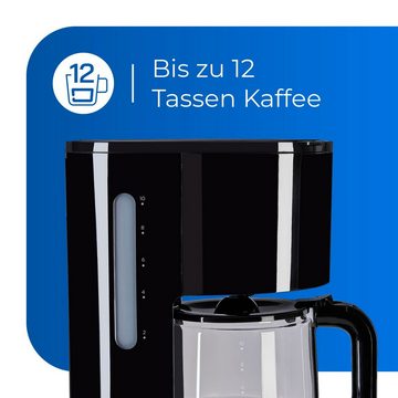 exquisit Filterkaffeemaschine KA 6103 swi, 1,25l Kaffeekanne, Papierfilter 1x4