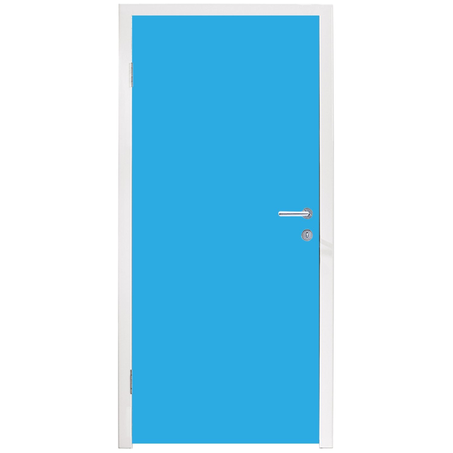 MuchoWow Türtapete Blau - Licht für St), (1 bedruckt, Farben, 75x205 Türaufkleber, - cm Fototapete Matt, Tür