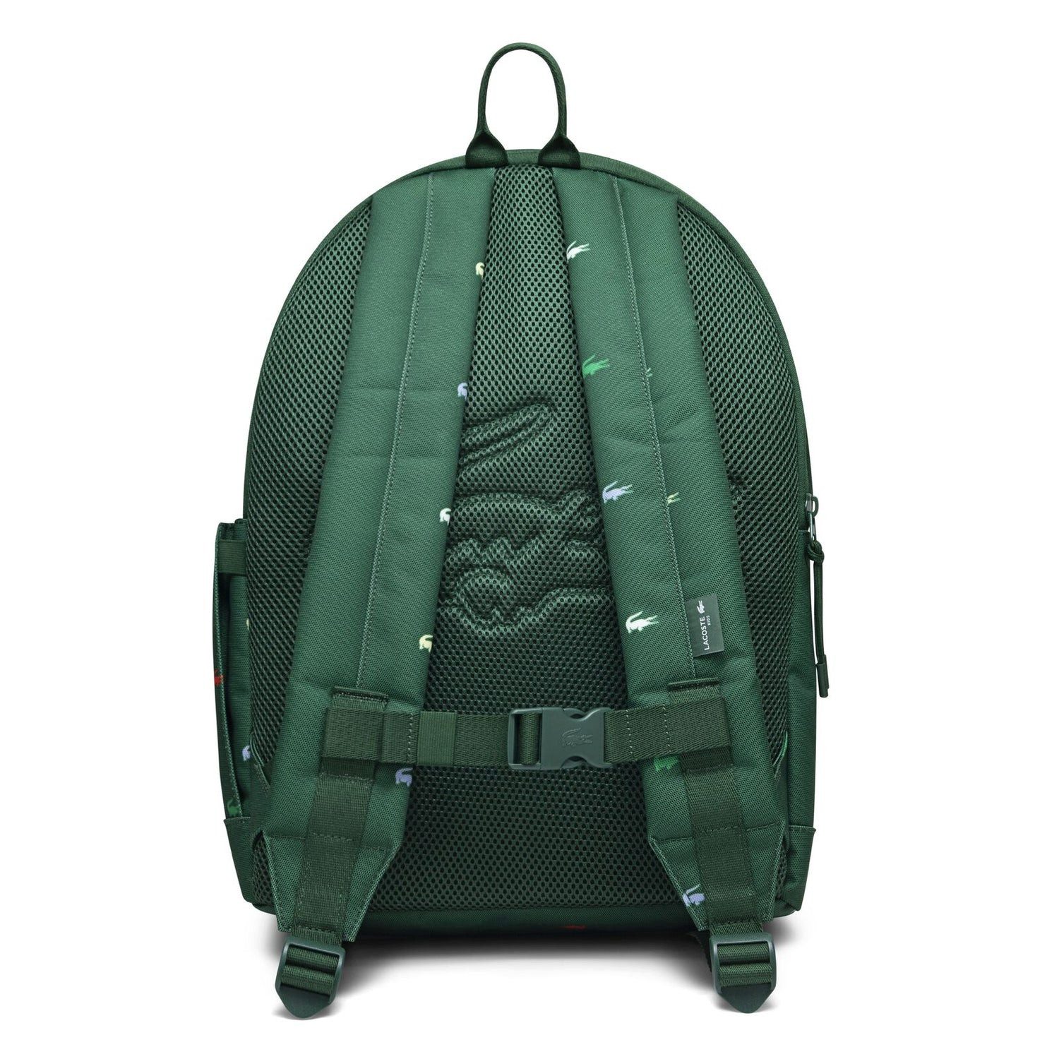 Lacoste Kinderrucksack LACOSTE Kids Rucksack Grün mit allover Krokodil - Print 43cm x 31cm x