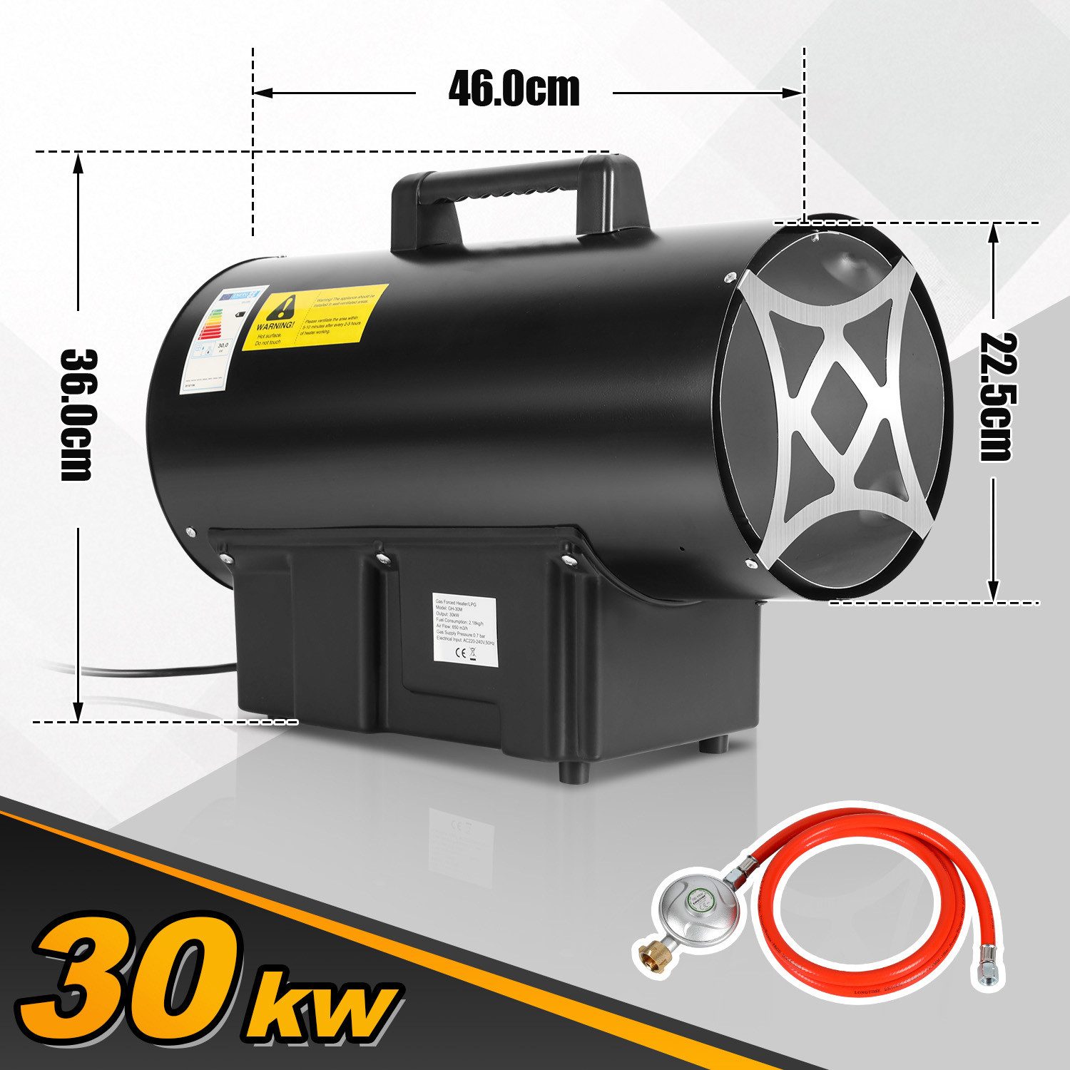 Clanmacy Heizlüfter 30KW Gasheizung für innenräume Gasheizgebläse Heizstrah günstig online kaufen