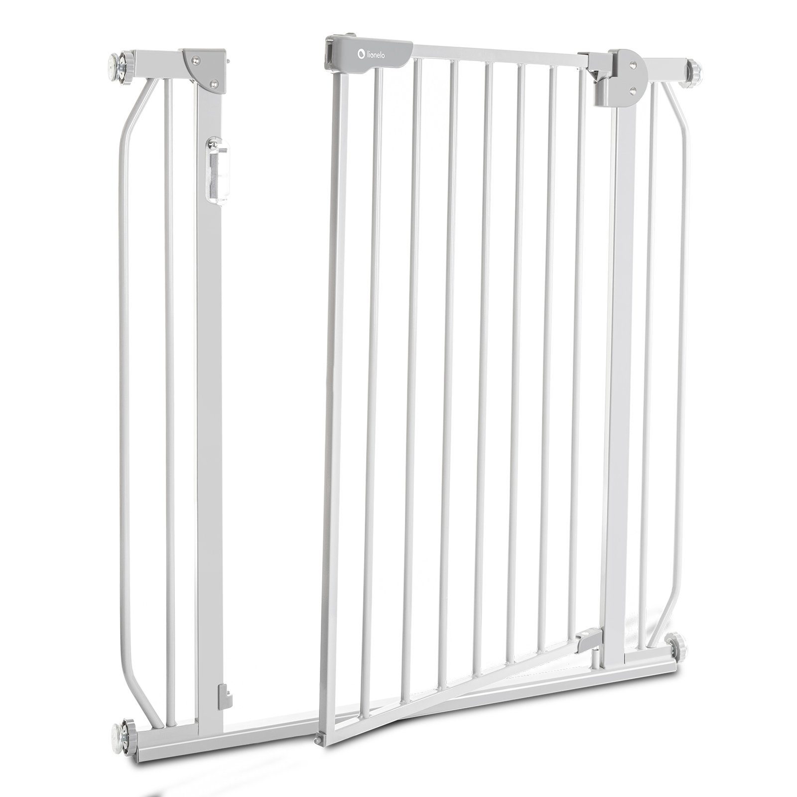 lionelo Türschutzgitter Truus Slim und Led (TOP),  ohne Bohren Metall 90° Stop beidseitig schwenkbar 75-105cm