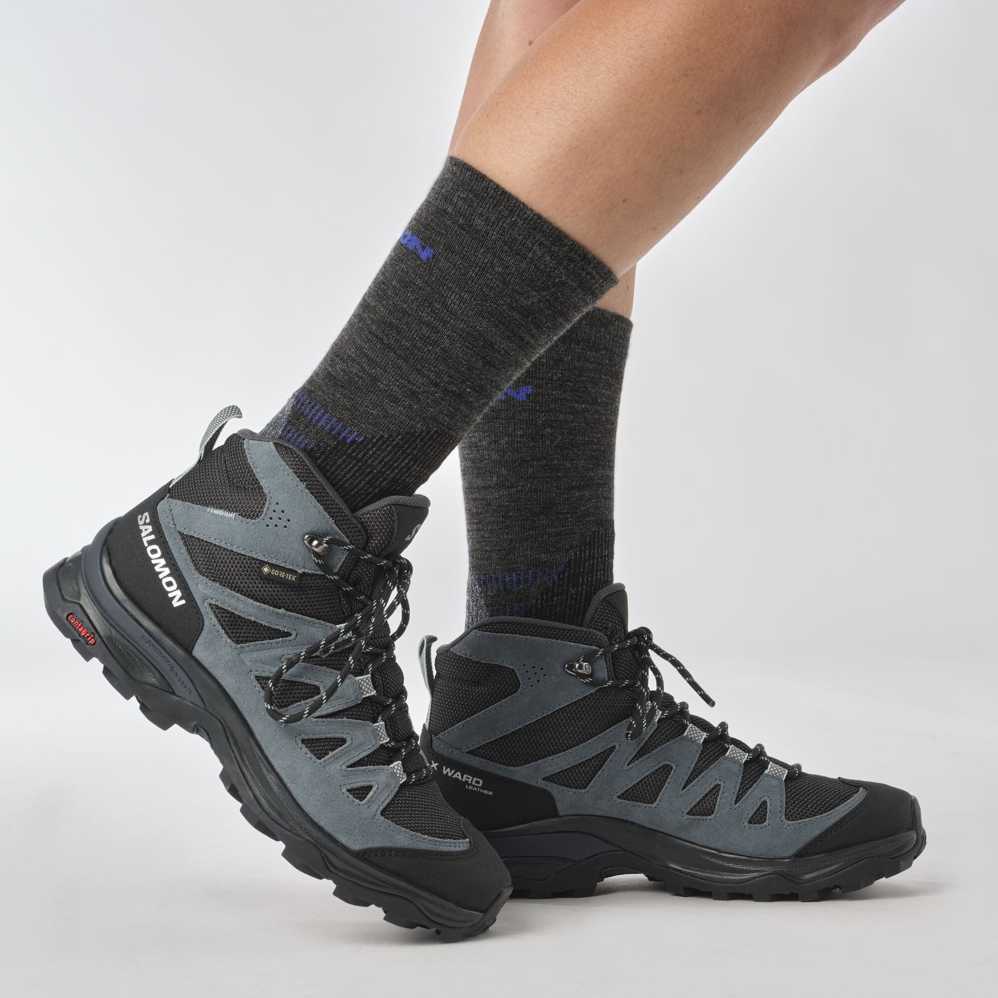Salomon X WARD LEATHER MID GTX Wanderstiefel