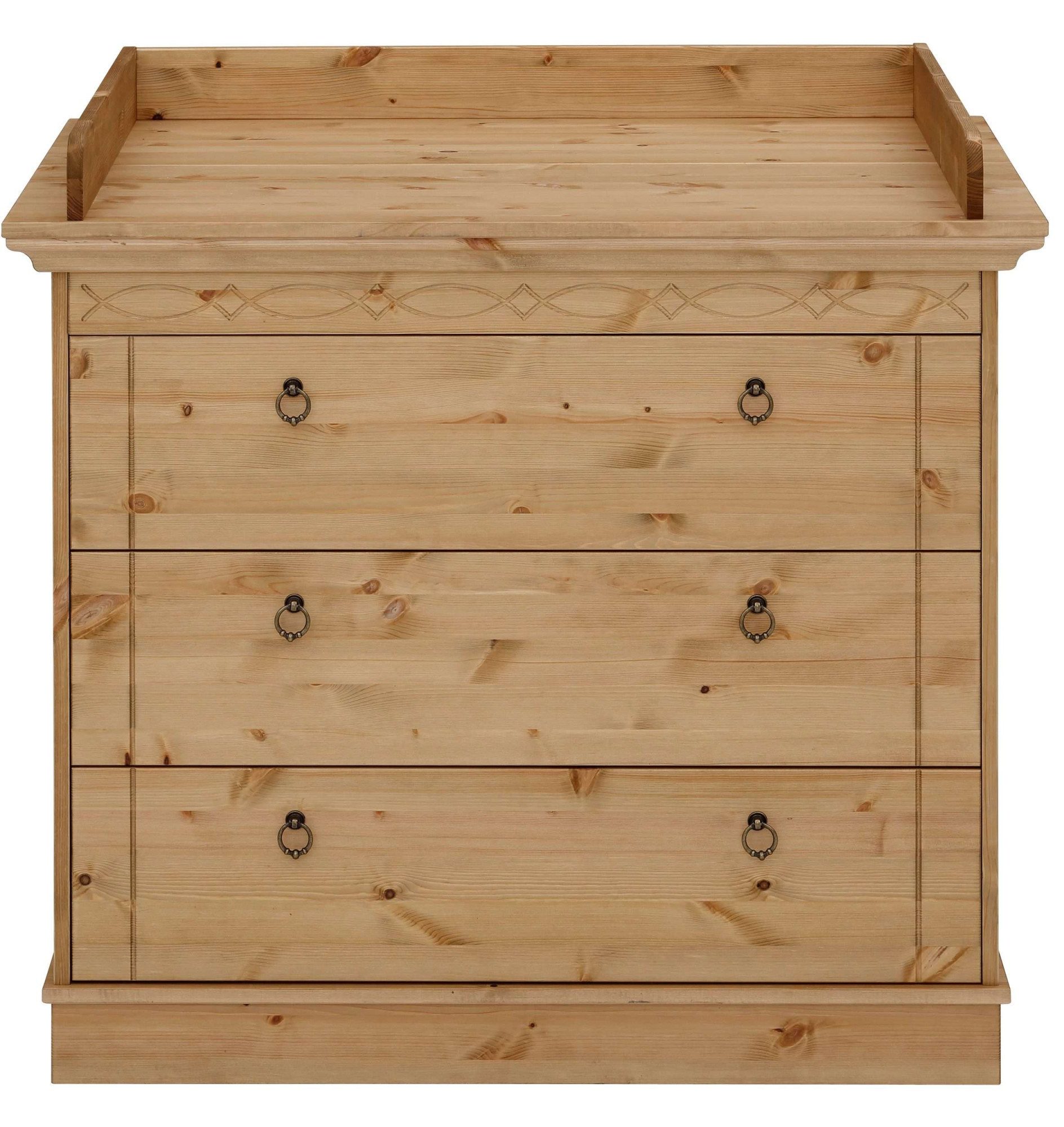 Lüttenhütt Indra Baby Room Complete Set, FSC® certified solid wood, convertible to a youth room (value set, 7-piece, wardrobe, bed, chest of drawers + top unit, base, wall & freestanding shelves), solid pine, 7-piece set, certified quality, durable