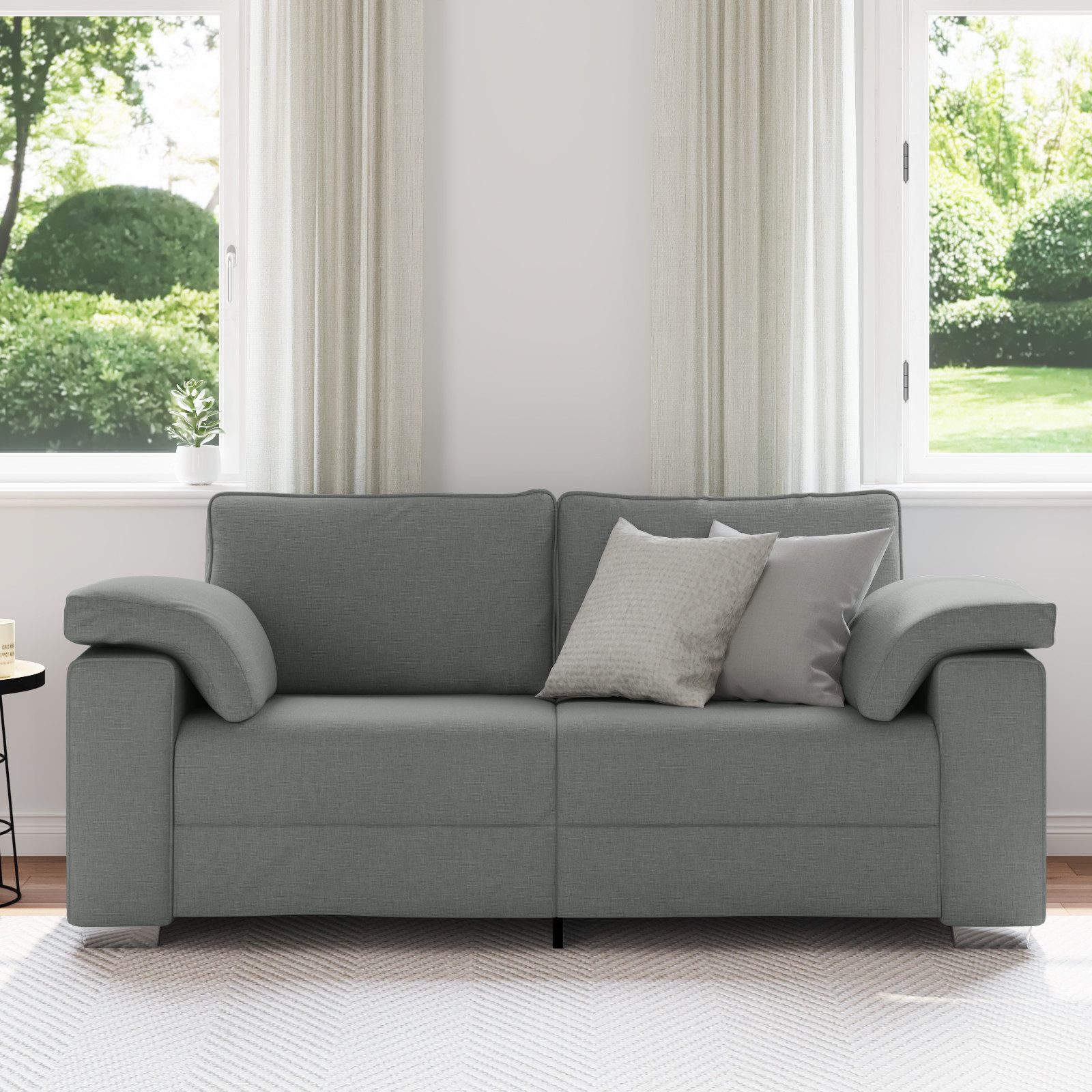 vidaXL Sofa Sofa 2-Sitzer Dunkelgrau 140 günstig online kaufen