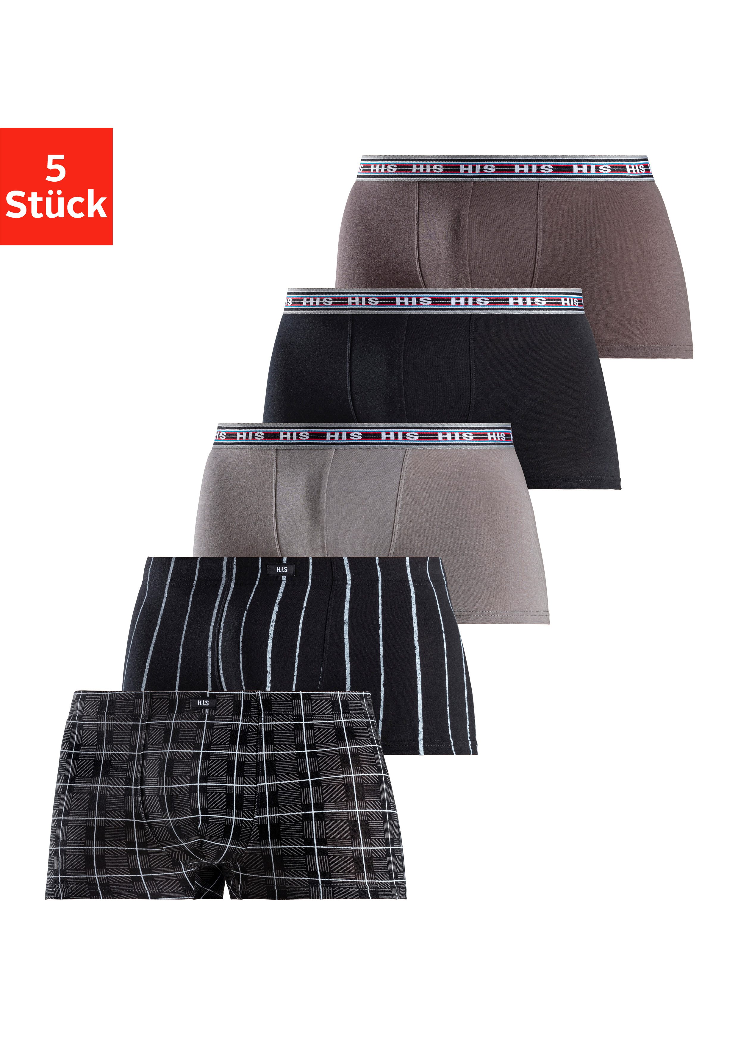 H.I.S Boxer Boxershorts für Herren (Packung, 5-St) aus Baumwoll-Stretch