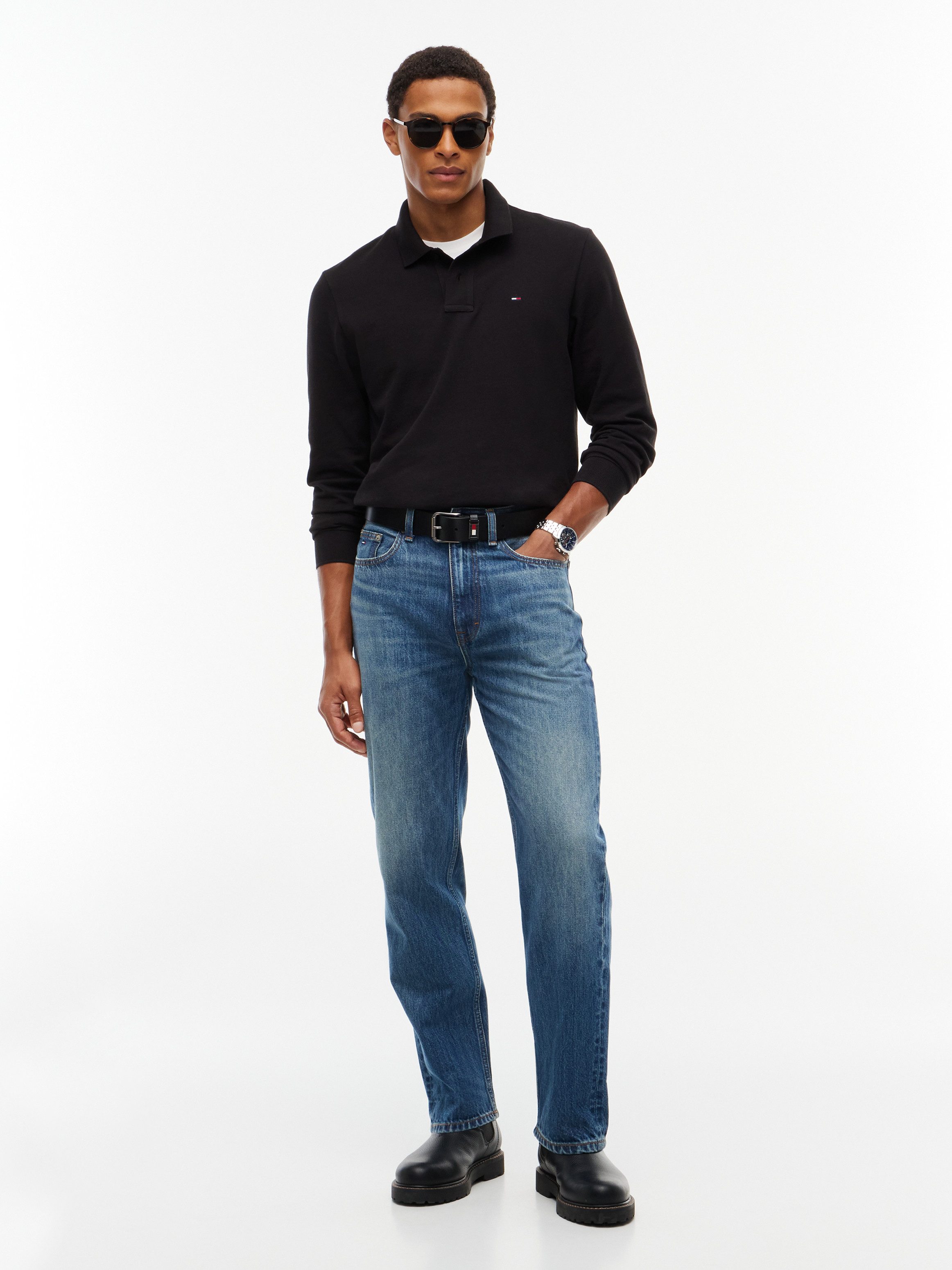 Tommy Jeans Langarm-Poloshirt REGULAR POLO Regular fit mit Polokragen – Bild 4 von 5