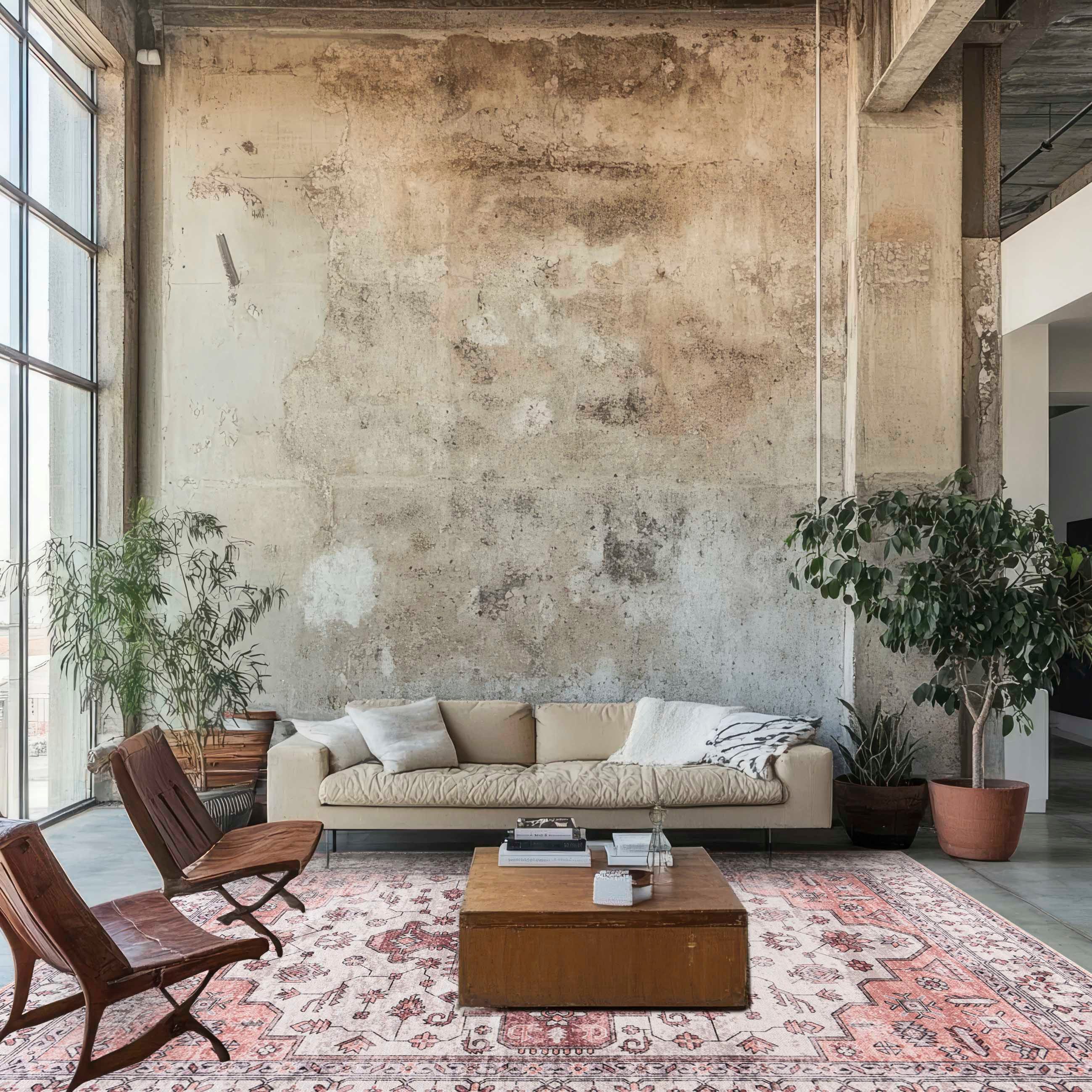 Mazovia Designteppich Boho Vintage Wohnzimmer, Schlafzimmer, Esszimmer, Büro, 250 x 350 cm, Fußbodenheizung