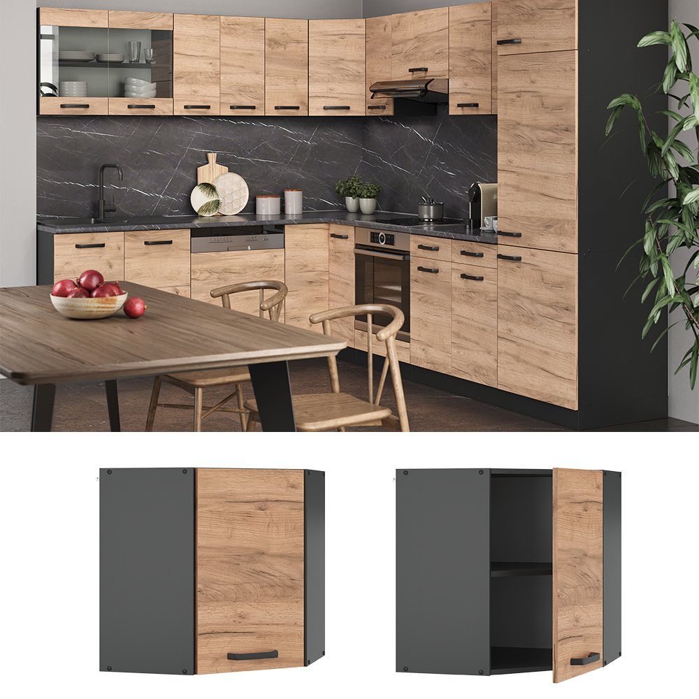 Vicco Eckhängeschrank R-Line, Goldkraft Eiche/Anthrazit, 57 günstig online kaufen