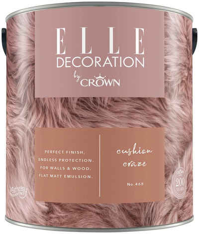 ELLE DECORATION Wand- und Deckenfarbe »Premium Wandfarbe CRAFTED von ELLE DECORATION by Crown«, extra-matt, auch für dekorative Holzanstriche geeignet