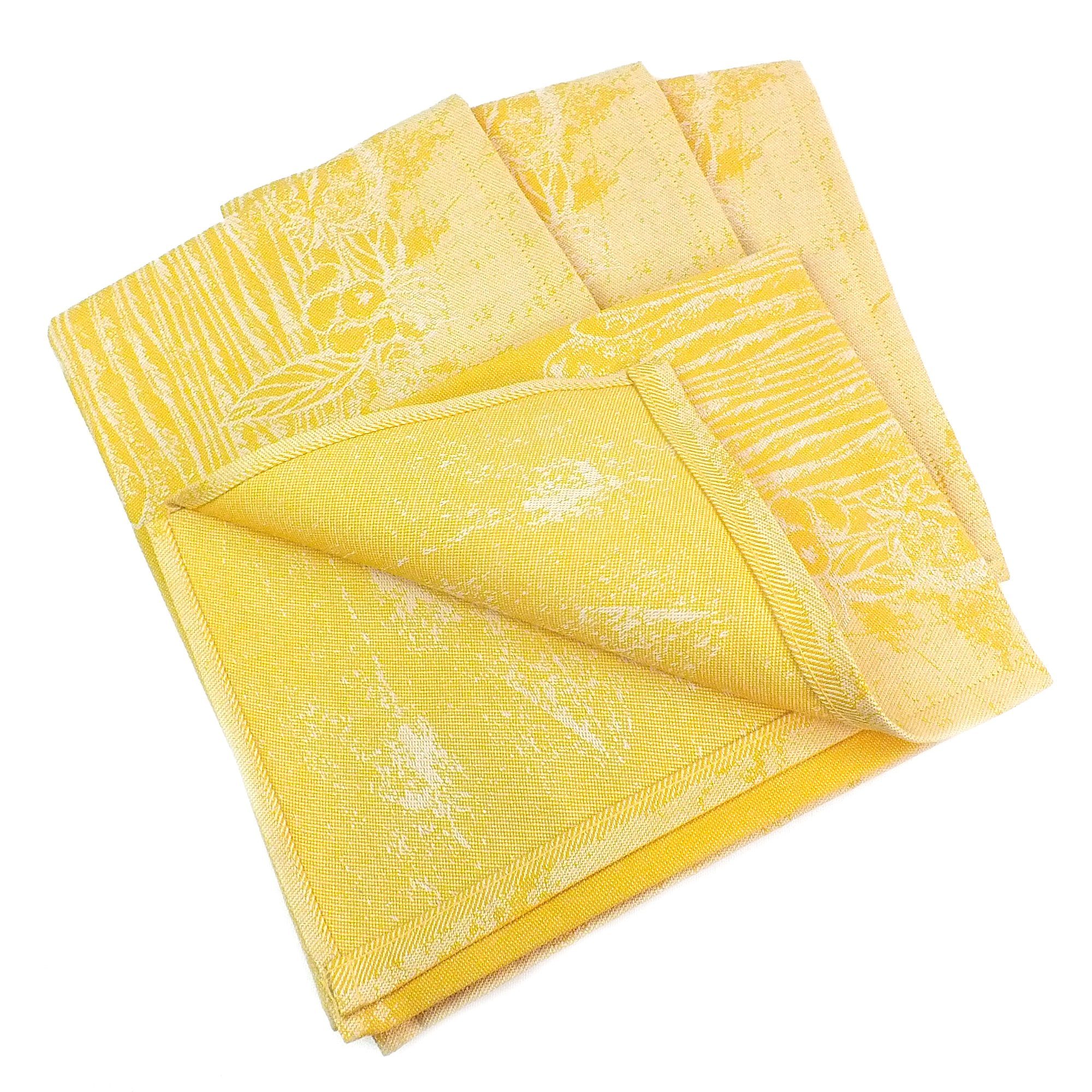 Lasa Home Geschirrtuch Tasty, (Set, 4-tlg), 4er Pack Geschirrtücher (4 Stück), ca. 50 x 70 cm, Baumwolle Gelb