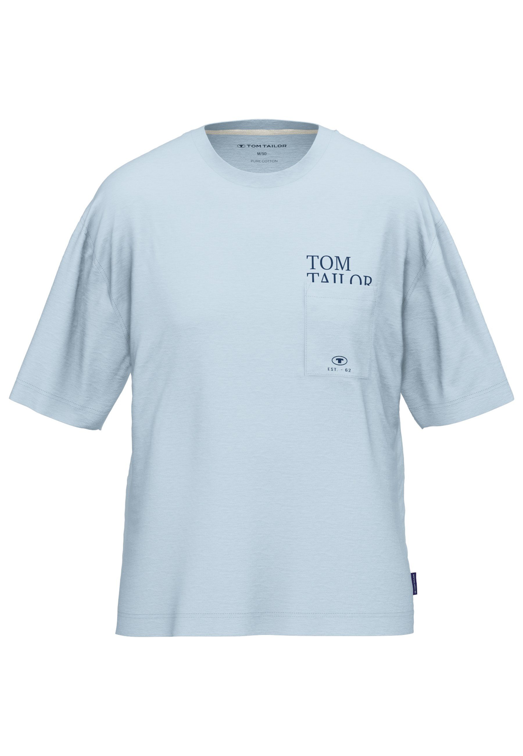 TOM TAILOR Unterziehshirt TOM TAILOR Herren T-Shirt blau uni (1-St)