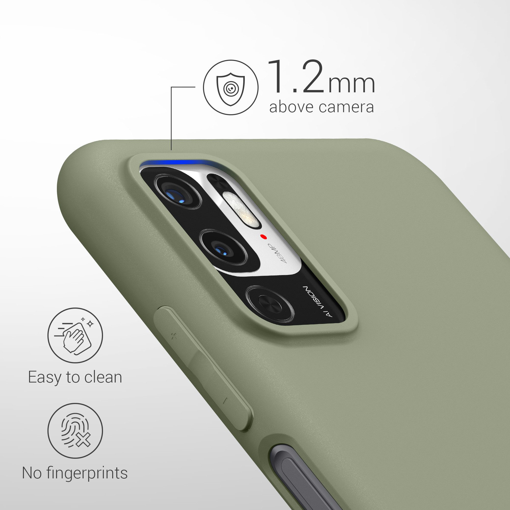 kwmobile Handyhülle Hülle für Xiaomi Redmi Note 10 5G, Hülle Silikon - Soft Handyhülle - Handy Case Cover
