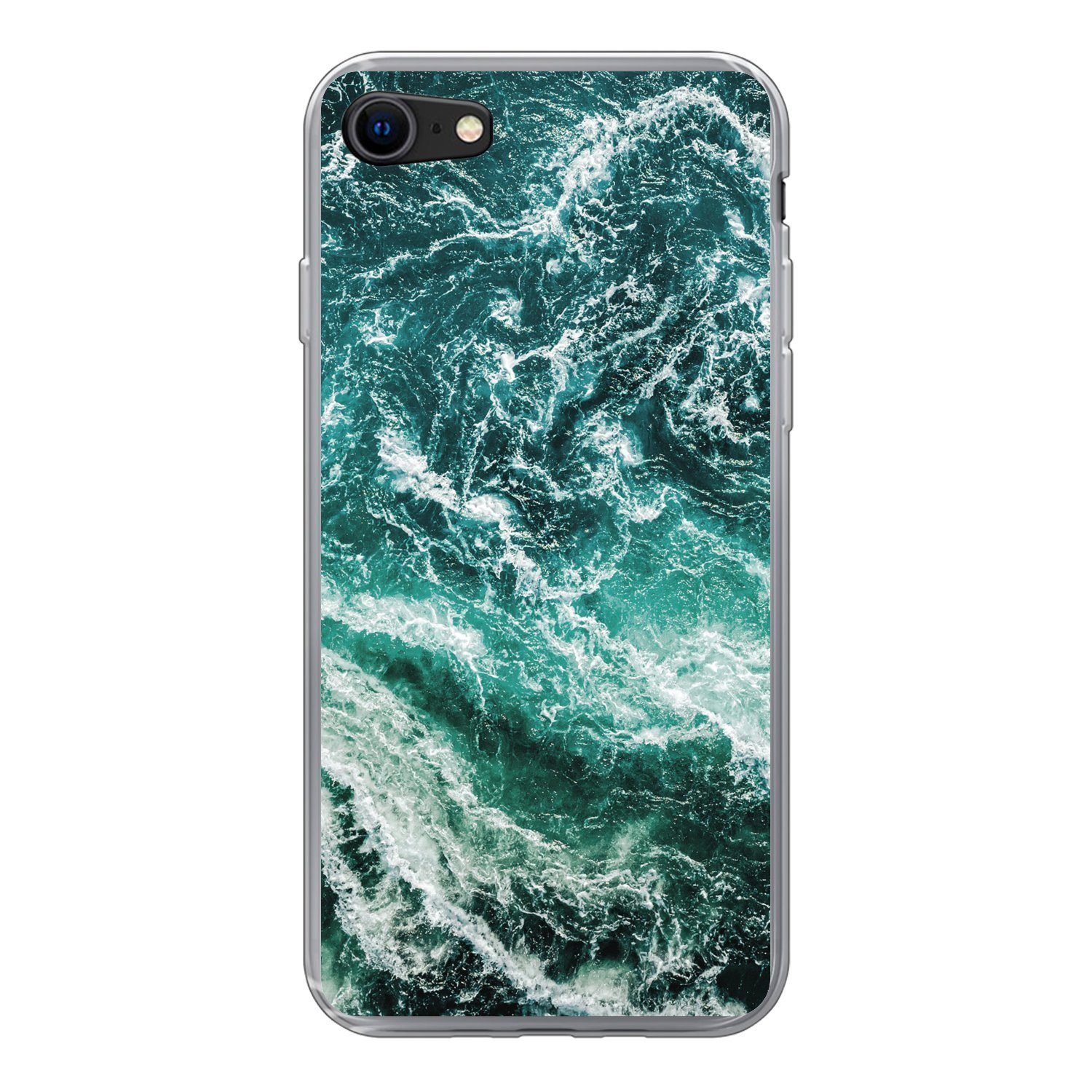 MuchoWow Handyhülle für Apple iPhone 8 Marmor - Gemustert - Natursteine, Smartphone-Bumper, Print, Handy Schutzhülle Dünn