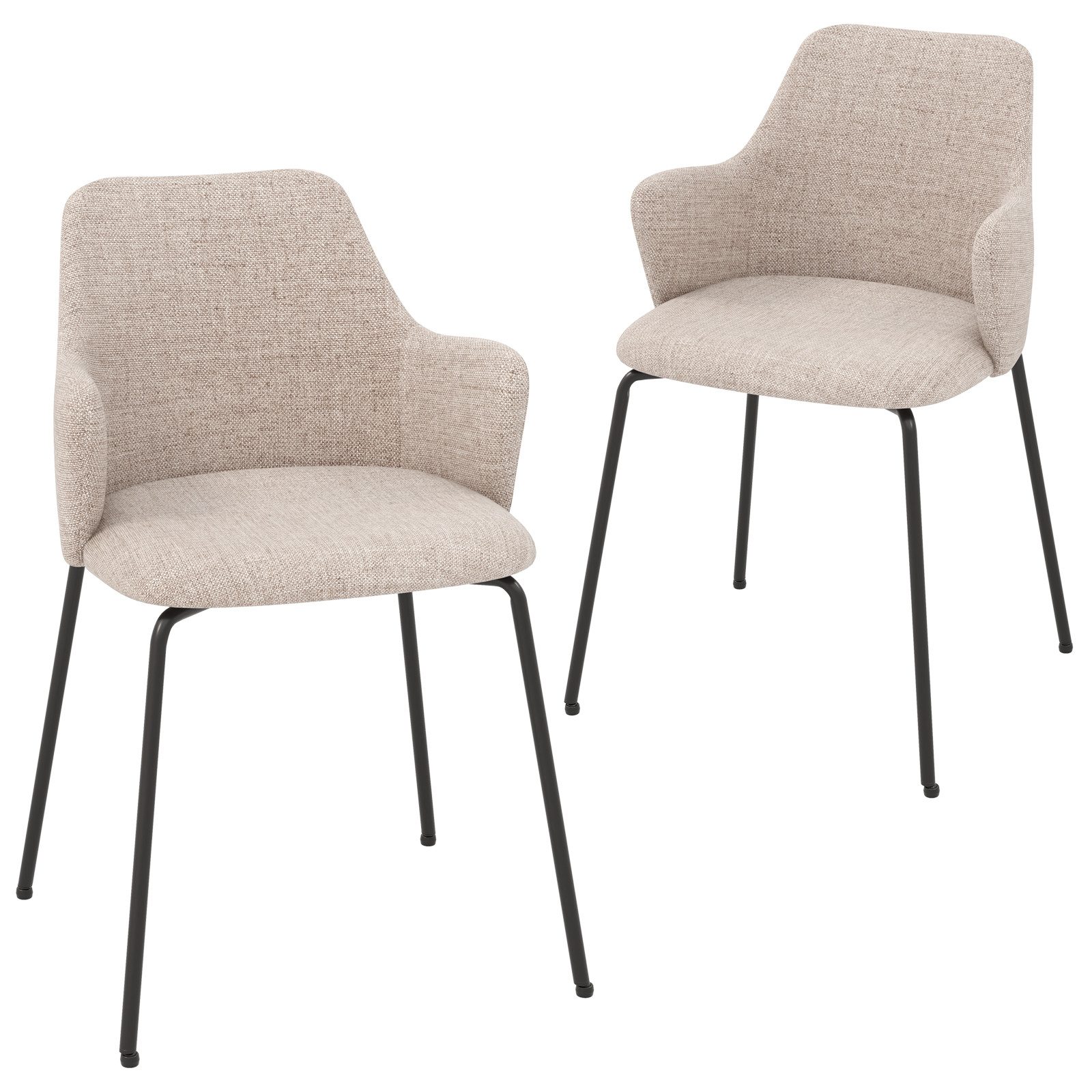 KOMFOTTEU Esszimmerstuhl (2 St), moderne Stühle mit Metallrahmen günstig online kaufen