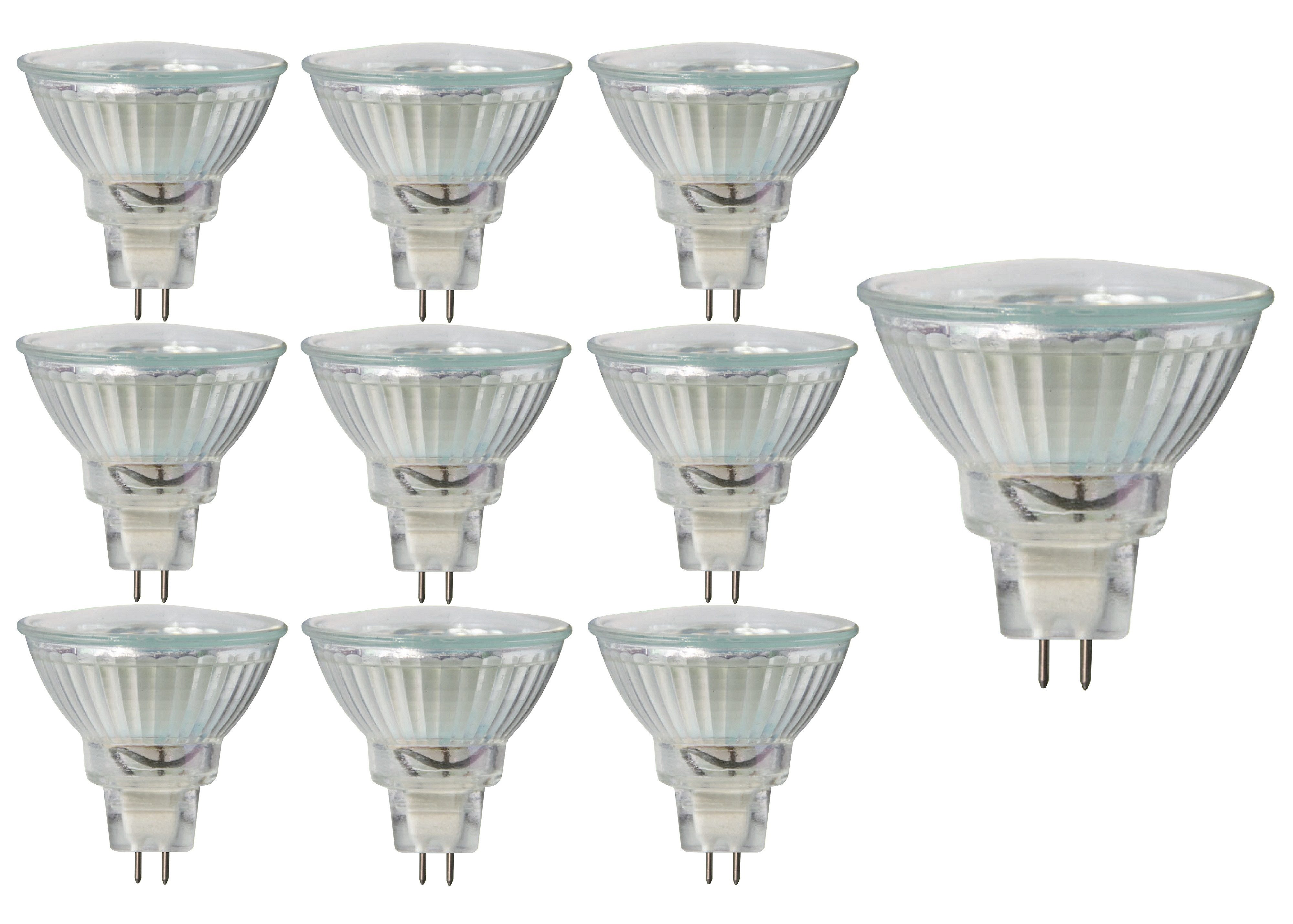 TRANGO LED-Leuchtmittel, 10er Set MR16030 LED Leuchtmittel mit MR16 Fassung günstig online kaufen