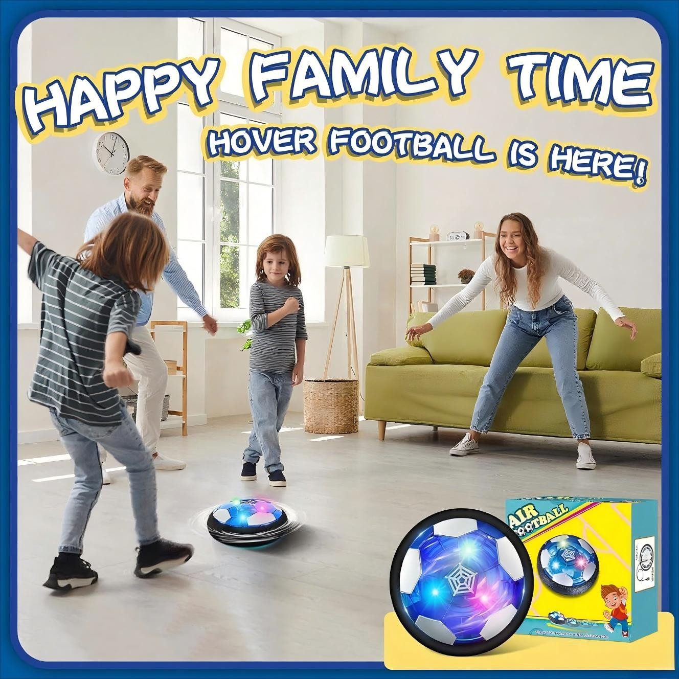 POPOLIC Spielball Air Power Fußball, Wiederaufladbar Indoor Fußball, LED-Fussball (1-St., Fussball Spiele Hover Ball), Interaktiver Fußballspaß, Spielvergnügen, Kinderspielzeug