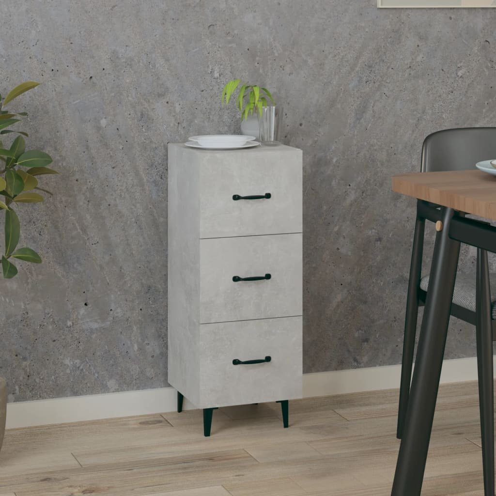furnicato Sideboard Elegantes Betongrau 34,5 x 34 x 90 cm (1 St)