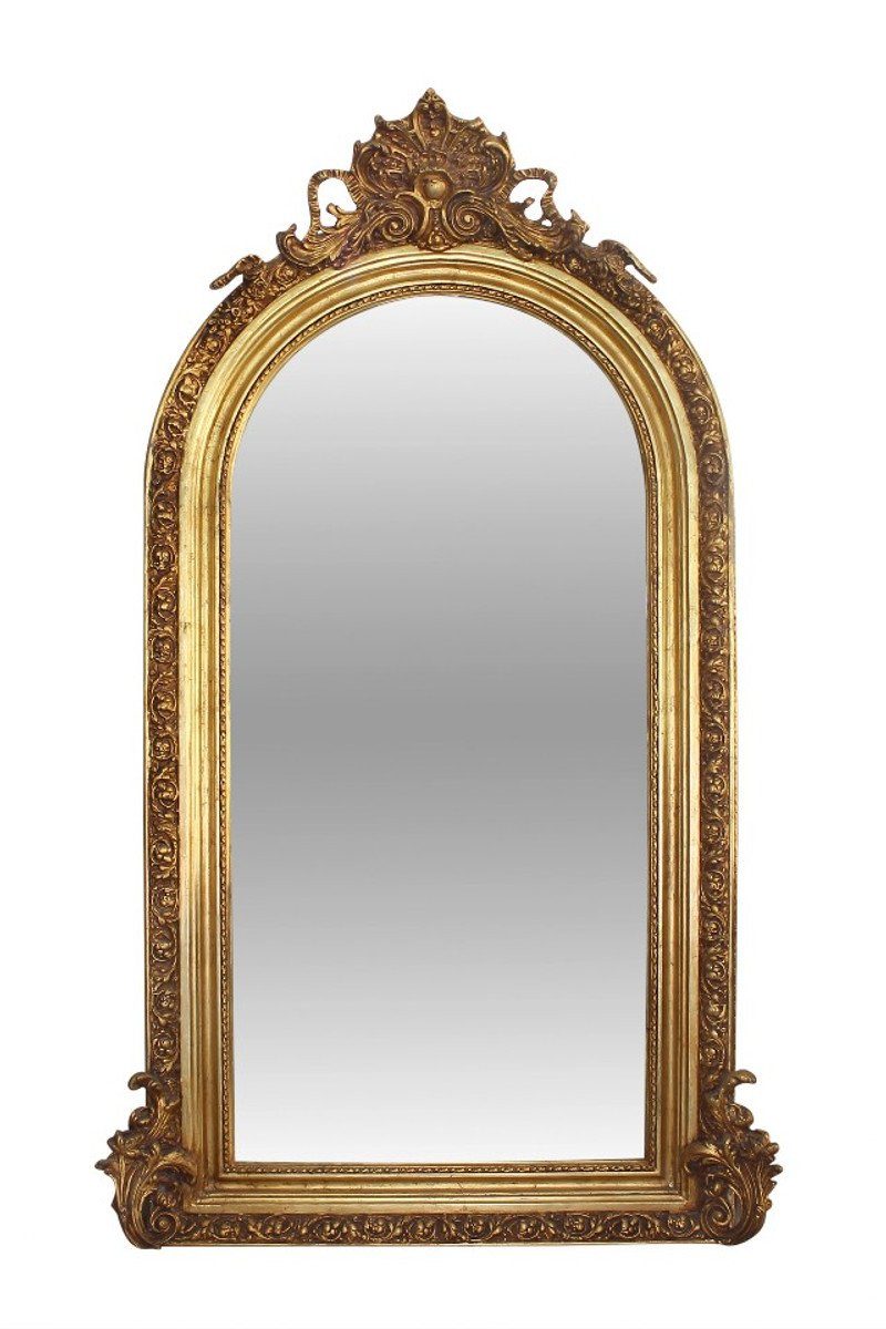 Casa Padrino Barockspiegel Luxus Wohnzimmerspiegel Gold 110 x H. 210 cm - Barock Spiegel