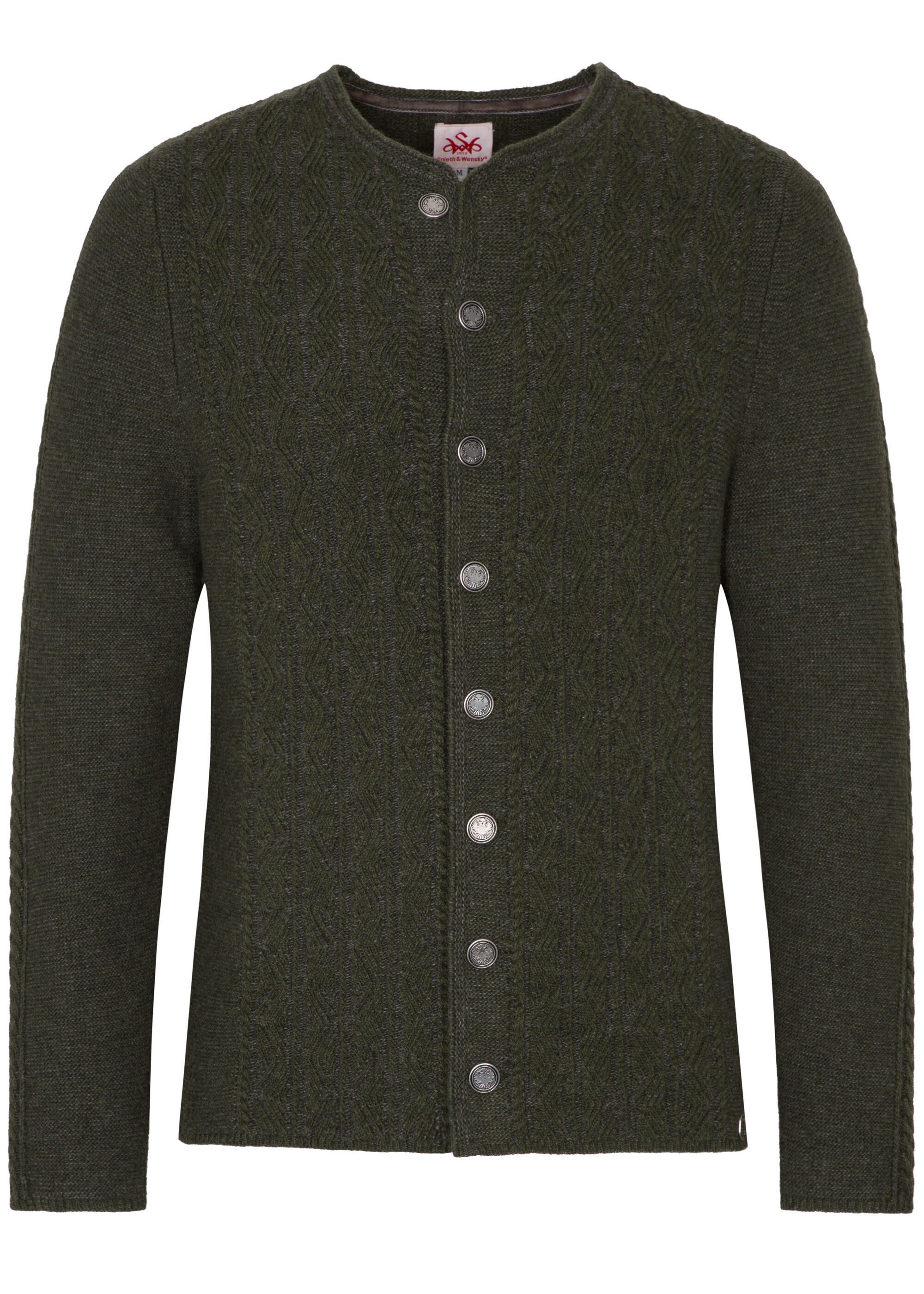 Spieth & Wensky Trachtenstrickjacke Gent (1-tlg) mit Stickmuster günstig online kaufen