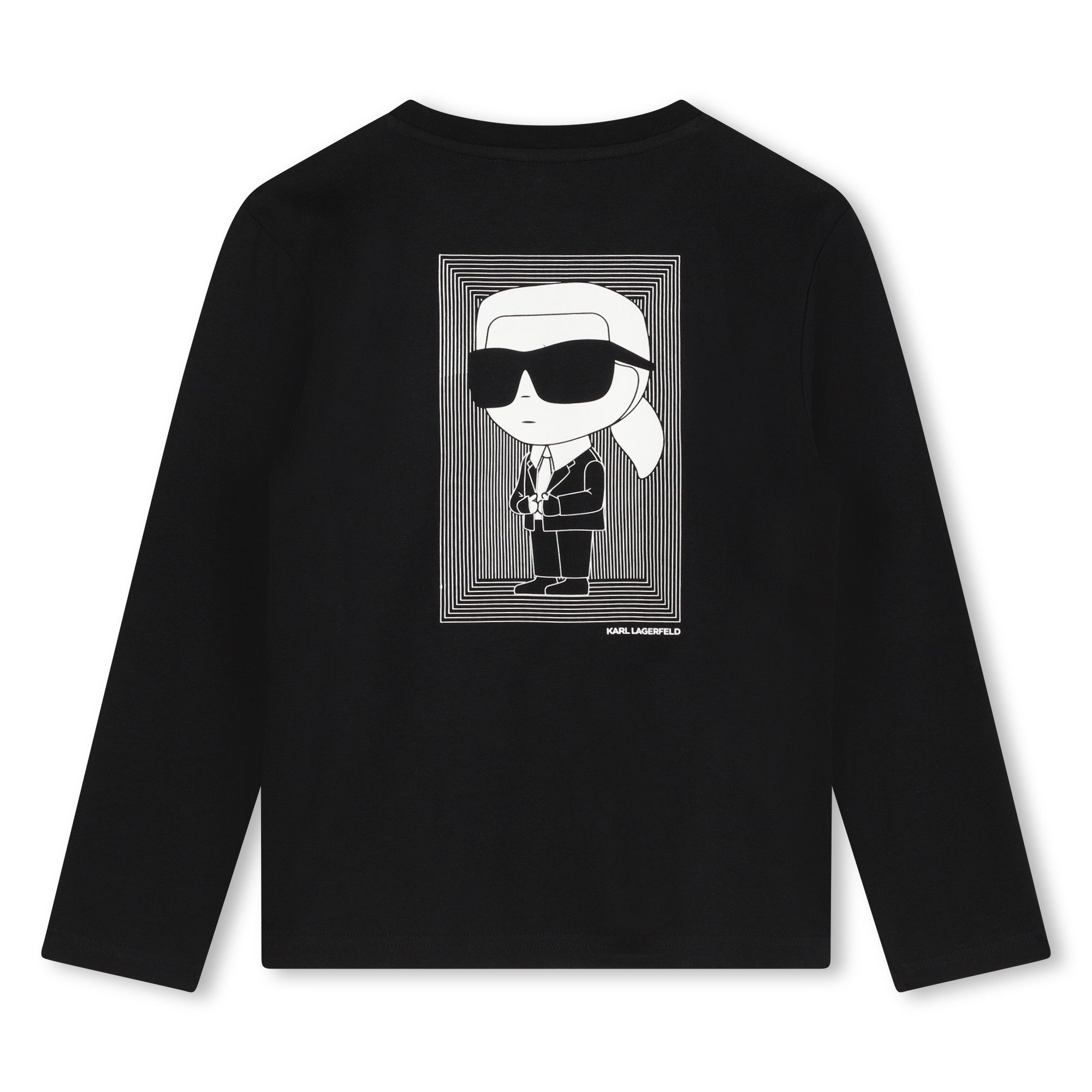 KARL LAGERFELD Langarmshirt Karl Lagerfeld Langarmshirt Longsleeve schwarz ikonisch Logo Print