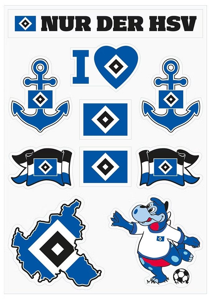 HSV Armband HSV Aufkleber-Set 10-tlg.