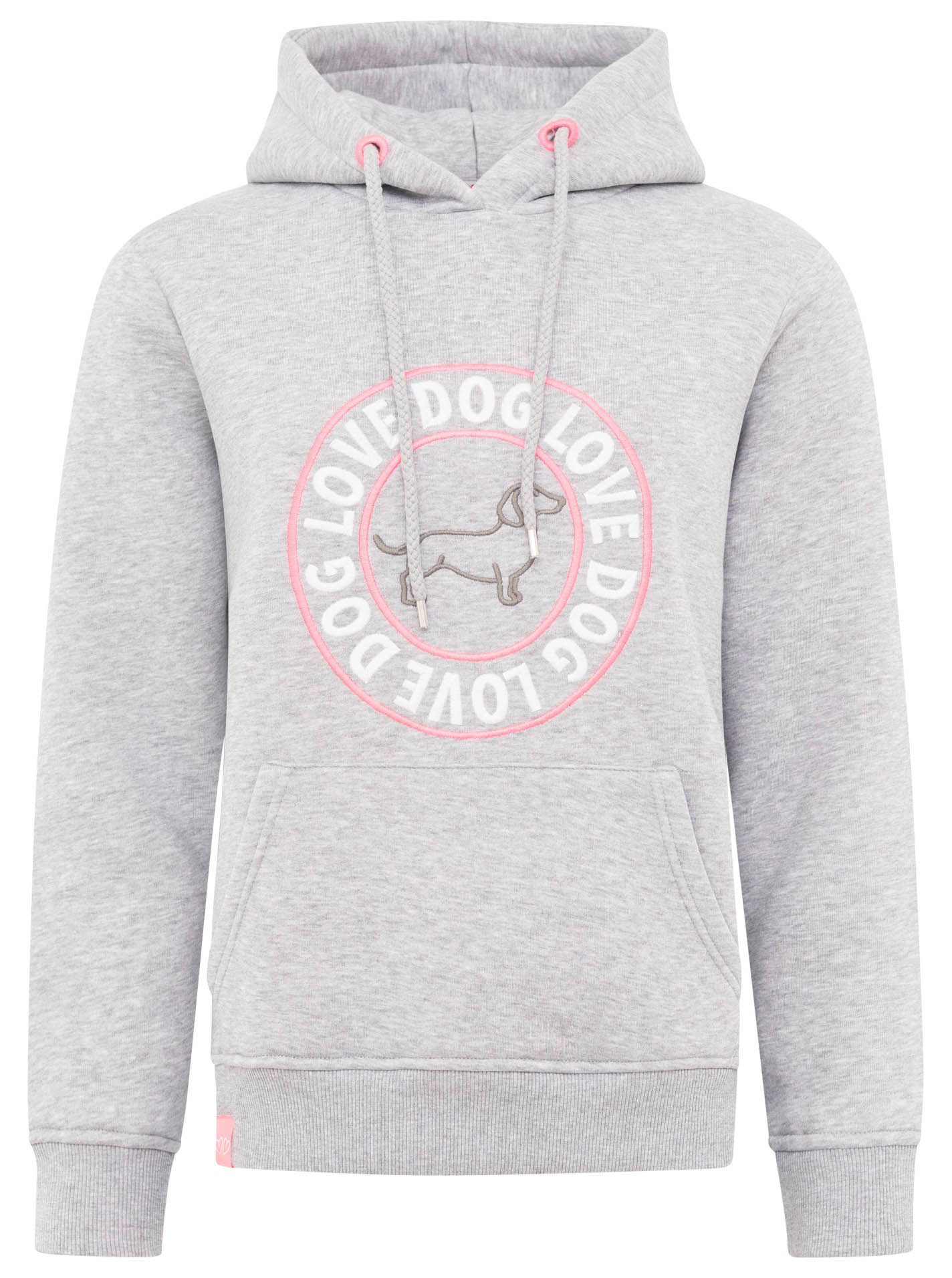 Zwillingsherz Hoodie "Dog Love" mit gesticktem günstig online kaufen