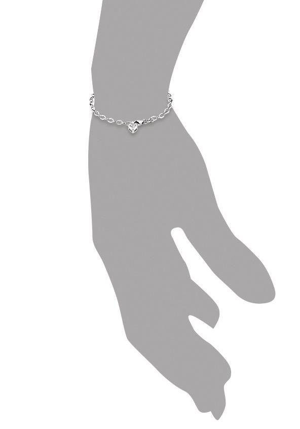 Amor Silberarmband Schmuck Geschenk Armkette Herz LIEBE, Made in Germany - mit Zirkonia (synth) – Bild 3 von 3