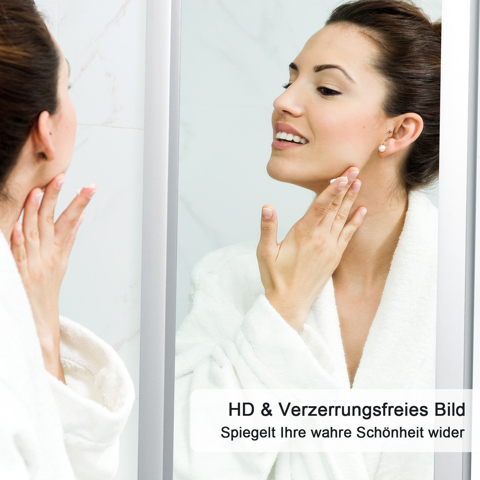 Youyijia Ganzkörperspiegel Ganzkörperspiegel, Wandspiegel Türspiegel Haken Höhenverstellbar – Bild 5 von 5
