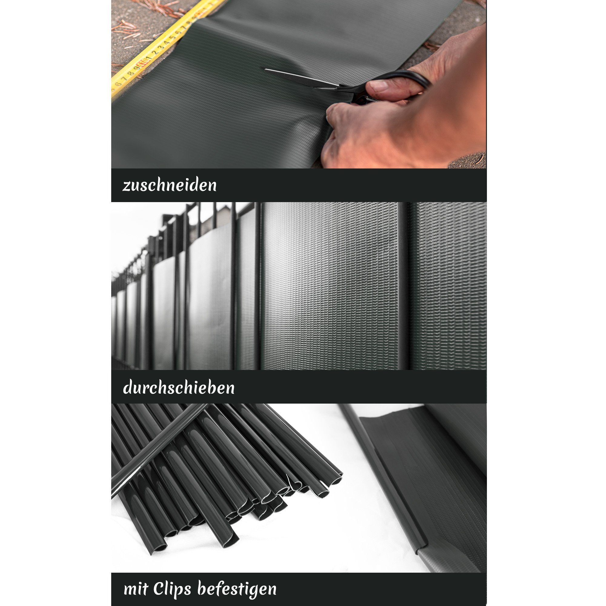 TRISENS Sichtschutzstreifen, Sichtschutzzaun inkl. 30 Befestigungsclips günstig online kaufen