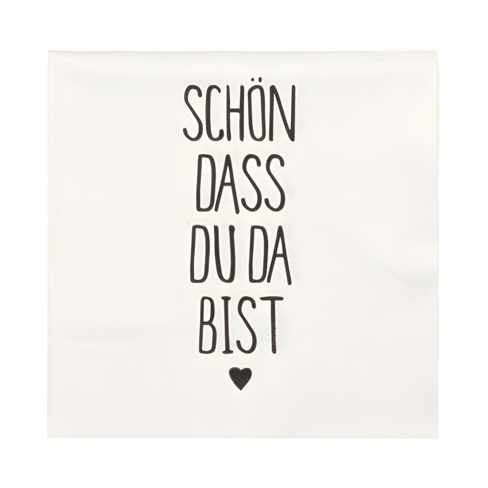 PAPSTAR Papierserviette 200 x 3-lagig 1/4-Falz 33 cm x 33 cm Schön, dass du da bist
