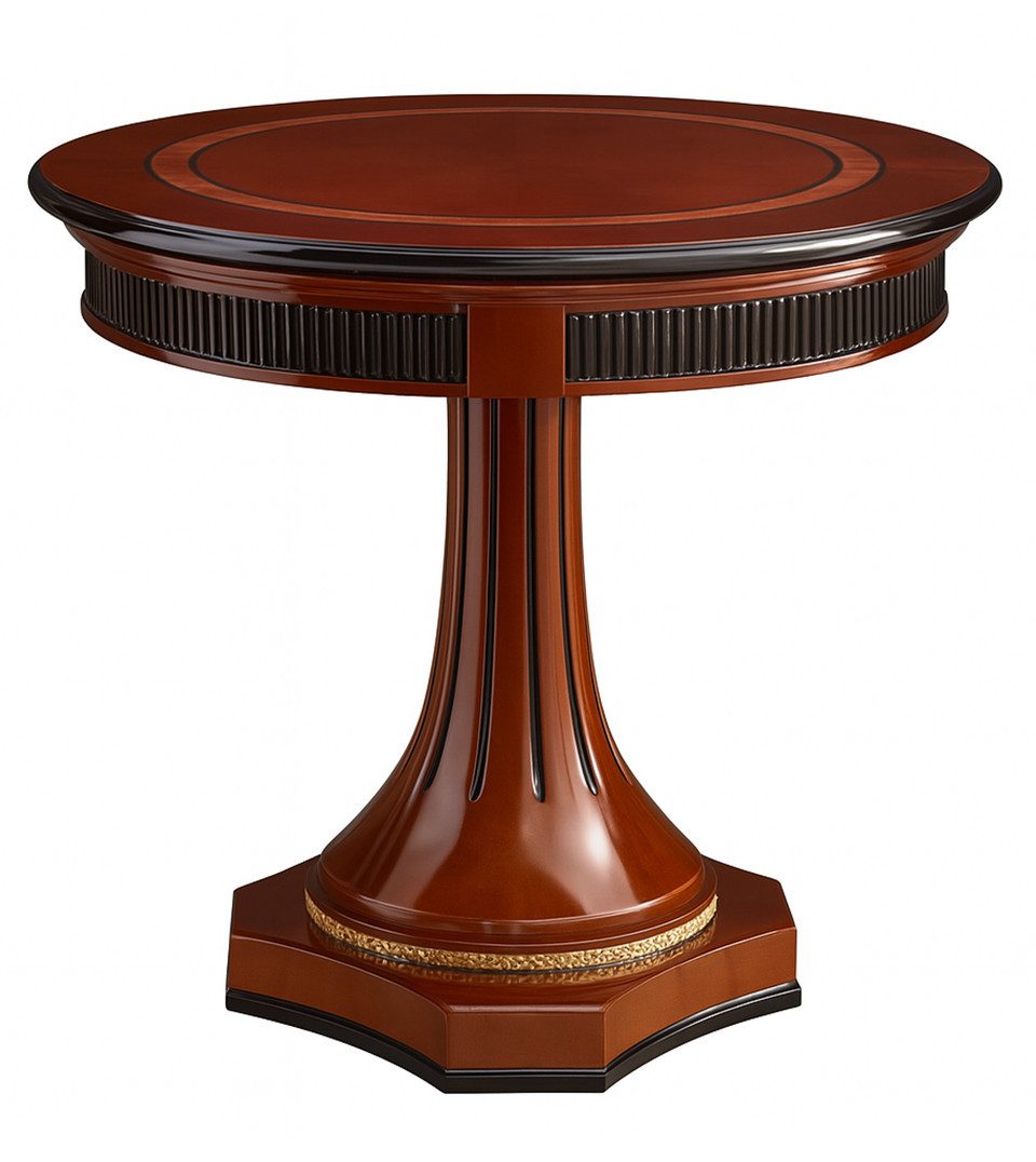 Xlmoebel Beistelltisch Neuer runder Esstisch aus Holz im klassisch-barocken Rokoko-Stil (YB E68 SERIE Beistelltisch Rund), Hergestellt in Europa