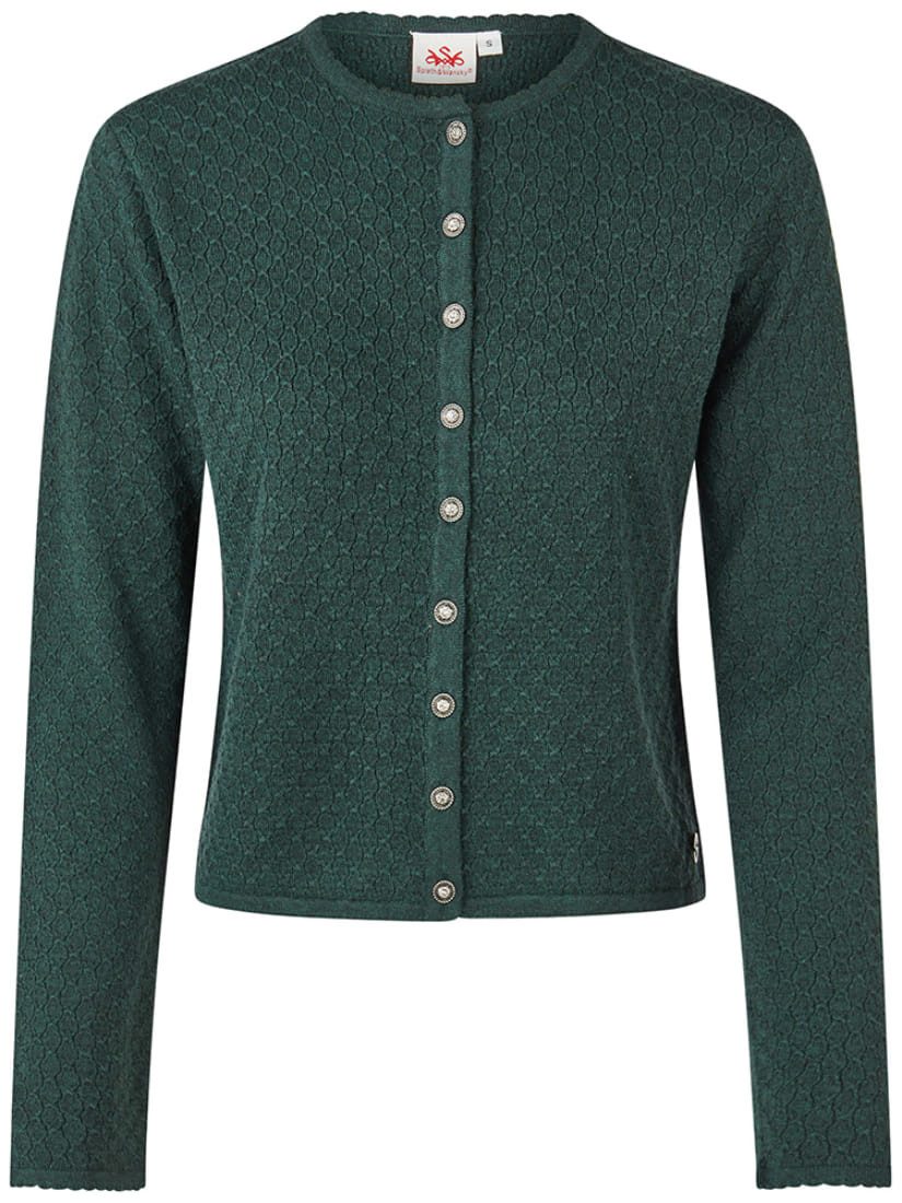 Spieth & Wensky Trachtenstrickjacke Strickjacke Hanzing dunkelgrün