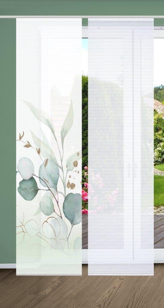 HOME WOHNIDEEN Schiebegardine 84096 ABANIO Schiebegardine rec. Polyester, 245x60 cm, halbtransparent (1 St), Paneelwagen, transparent, Polyester (recycelt) Poly – Bild 5 von 5