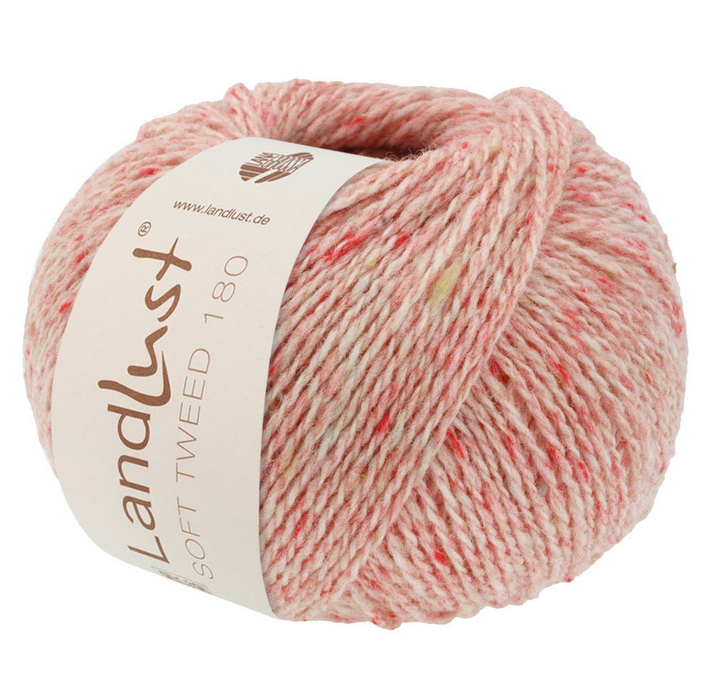 LANA GROSSA LANDLUST SOFT TWEED 180 Häkelwolle, 180 m (Klassisch verzwirntes Tweedgarn aus Schurwolle mit mehrfarbigen Noppen), 50 g