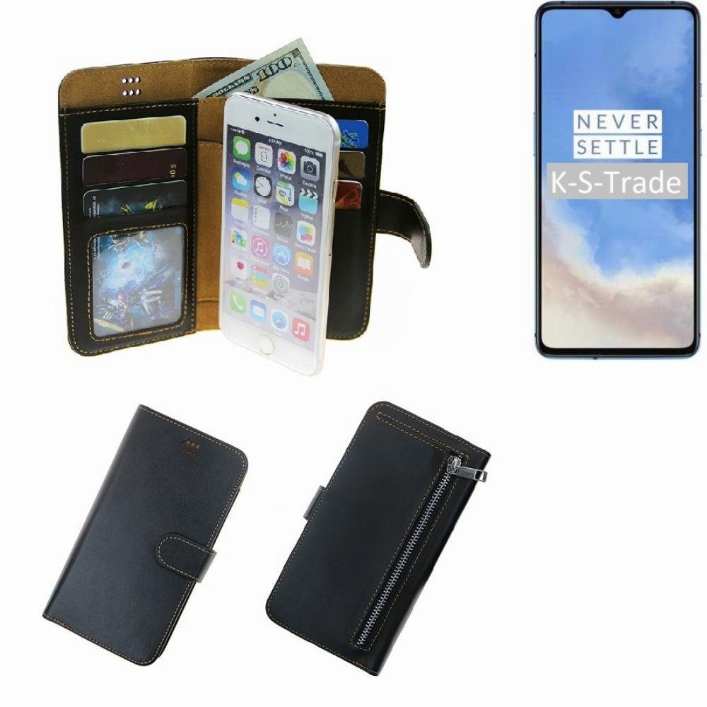 K-S-Trade Handyhülle für OnePlus 7T, Schutz Hülle Klapphülle Case Phone cover Slim Handytasche Handy