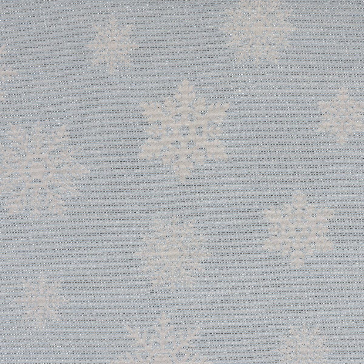 SCHÖNER LEBEN. Tischdecke SCHÖNER LEBEN. Tischdecke Eiskristalle hellblau silber beige, handmade