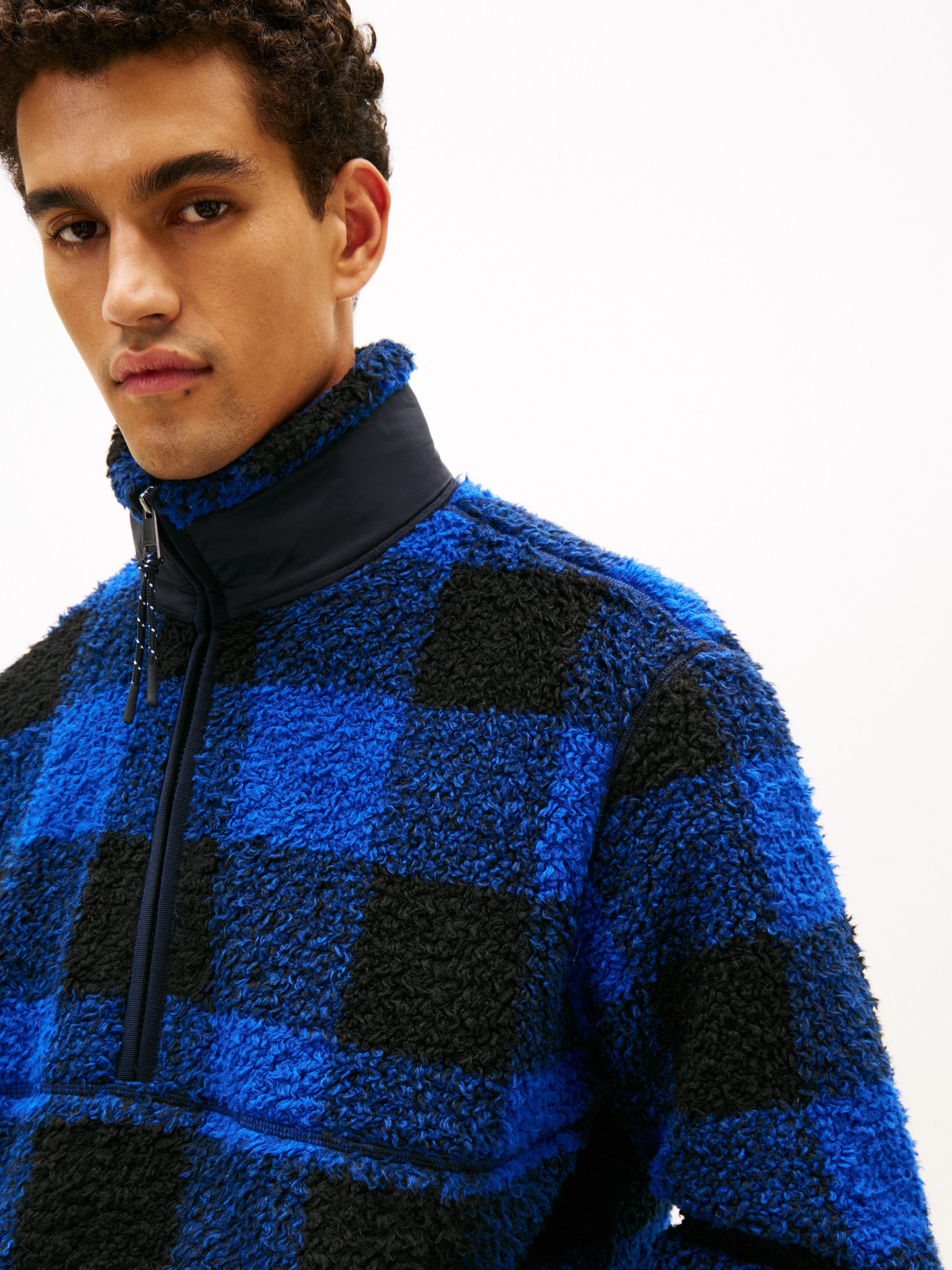 Tommy Hilfiger Fleecepullover TEDDY FLEECE CHECK günstig online kaufen