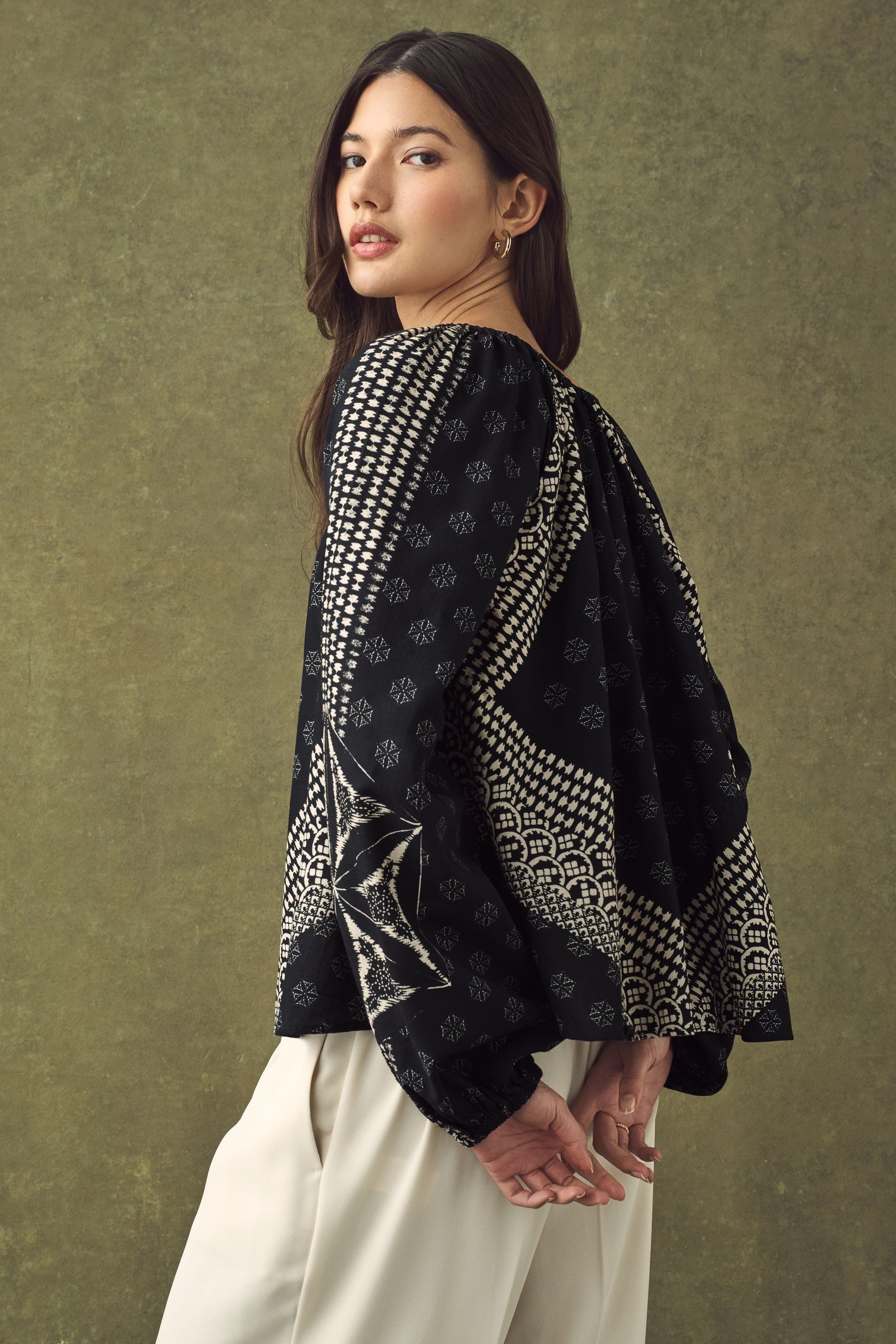 Next Blusenshirt Langärmeliges Oberteil mit U-Boot-Ausschnitt (1-tlg) günstig online kaufen