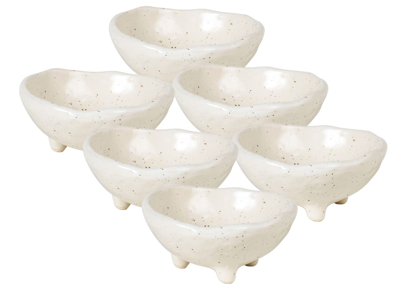 Geschirr-Set Copenhagen NORDIC VANILLA Schale S mit Füßen 8,5cm Set6