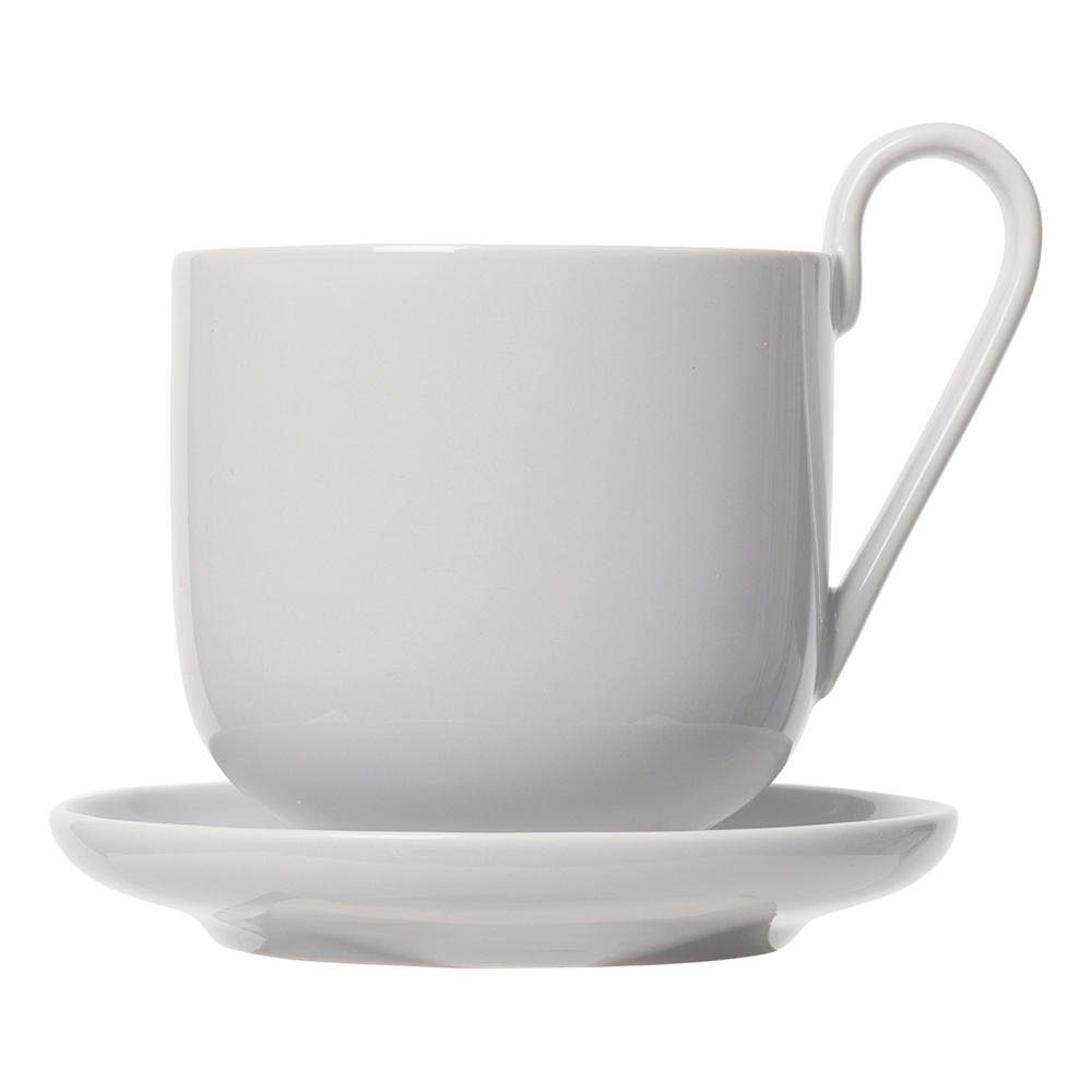 blomus Tasse RO Set 2 Кавові чашки mit Untertasse Teetasse Becher Porzellan Nimbus, Porzellan