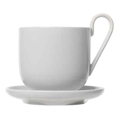 blomus Tasse RO Set 2 Kaffeetassen mit Untertasse Teetasse Becher Porzellan Nimbus, Porzellan