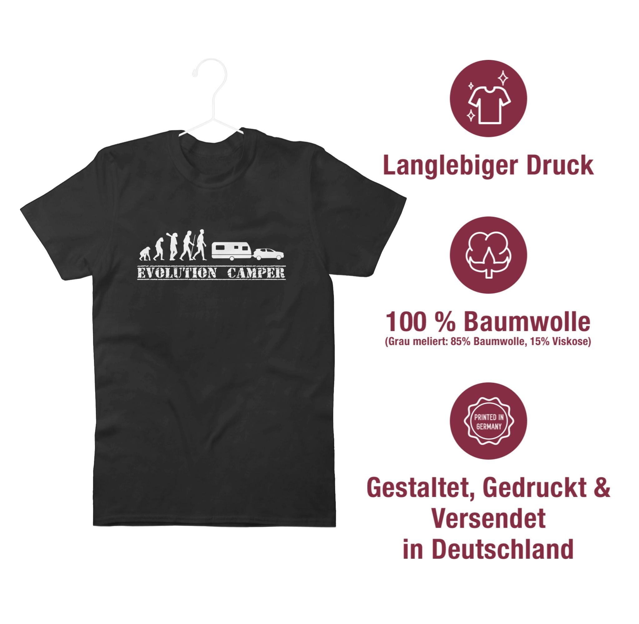 Shirtracer T-Shirt Evolution Wohnwagen weiß Evolution Outfit
