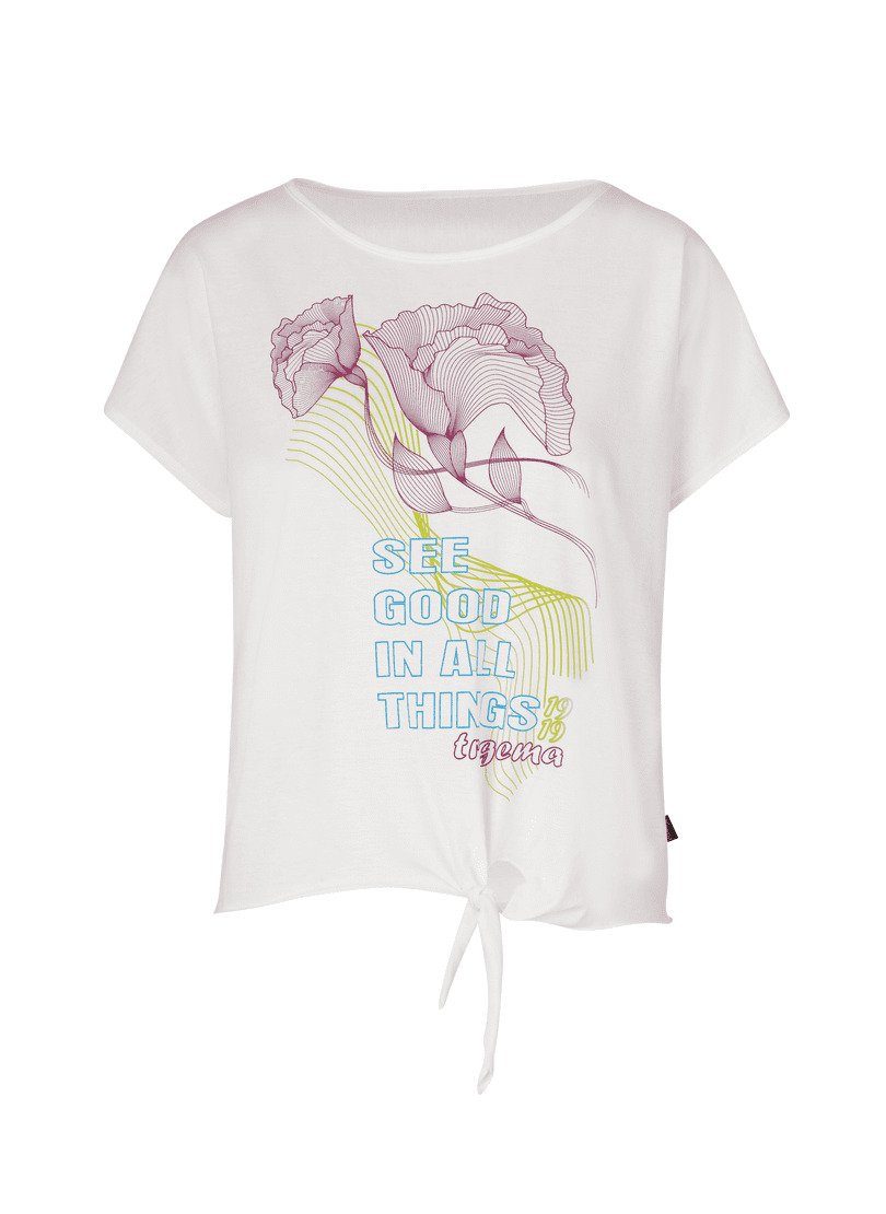 Damen Shirts Trigema Print-Shirt mit Motiv und seitlichem Knoten