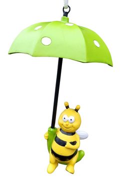 Fachhandel Plus Gartenfigur Dekofigur lustige Biene im Regenschirm sitzend, (1 St), handbemalt
