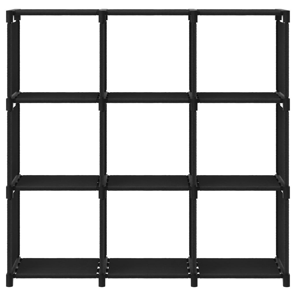 vidaXL Mehrzweckregal 9 Wrfel Würfelregal Mehrzweckregal 9 Fächer Schwarz 103x30x107,5 cm S