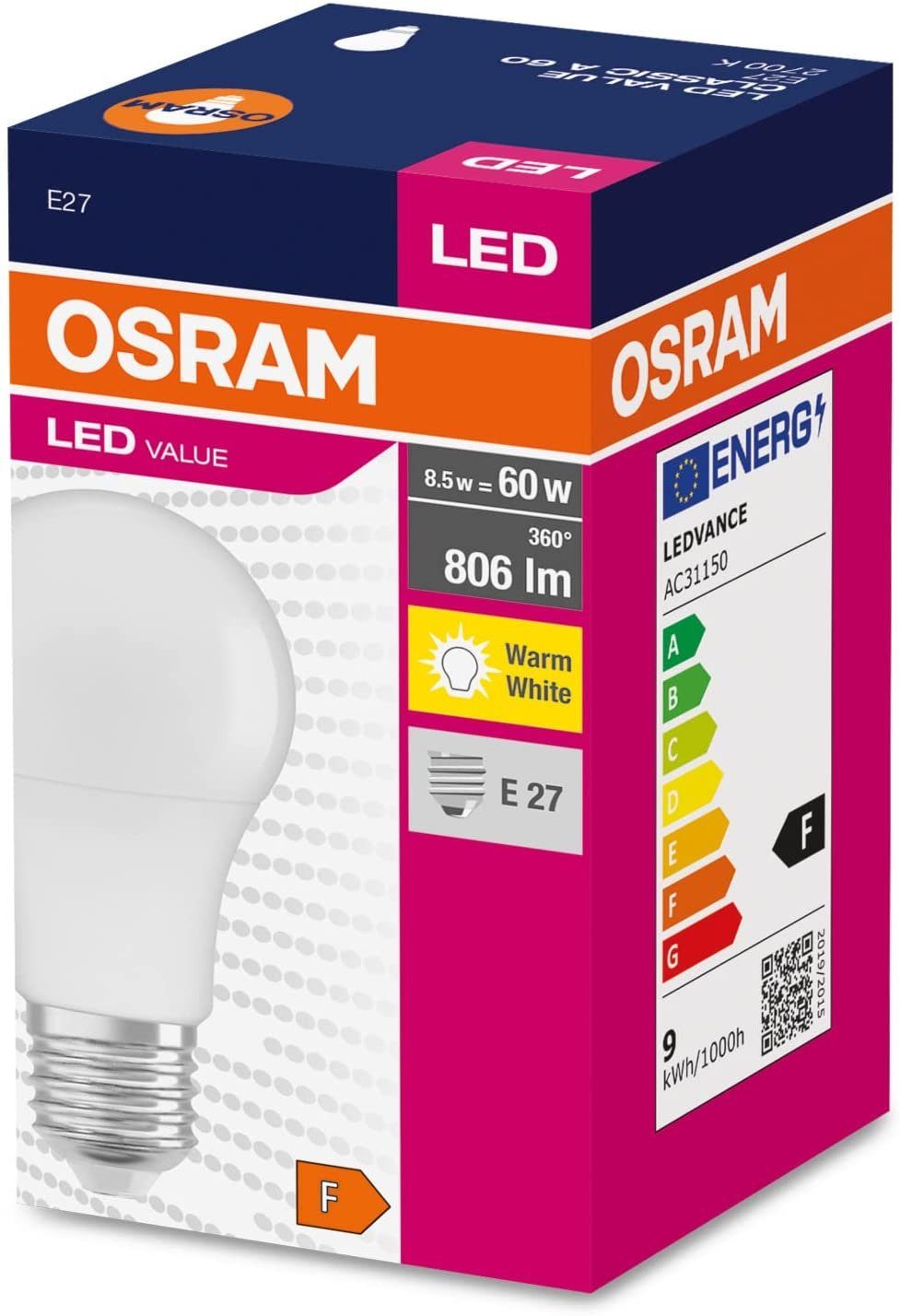 Ledvance Renovierungsset Renovierungsset Renovierungsleuchte Bauleuchte schnellInstallations, (Set, 5-tlg., Glühlampe von Osram, Stromprüfer Schraubenzieher, 2x WAGO Klemmen), enthält Osram E27 Leuchte