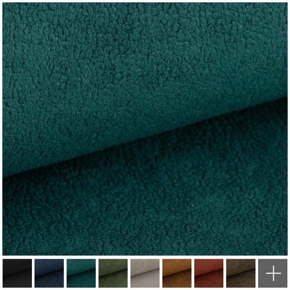 novely® Stoff HURTH Kuscheliger Möbelstoff Velours Polsterstoff Erdtöne, Robust, Kuschelweich, Pflegeleicht, Meterware, 1lfm