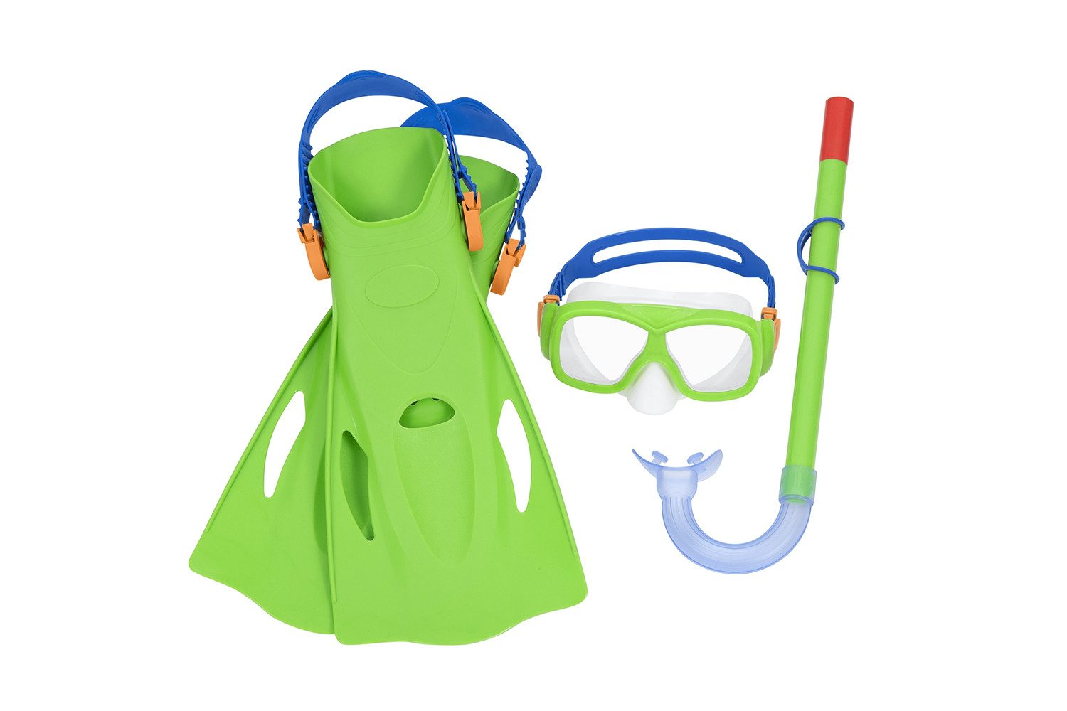 Bestway Schnorchel Explora Essential™ (Set, 1 St., Inkl. 1x Tauchmaske, 1x Schnorchel & 1x Paar Schwimmflossen), 100% latexfrei