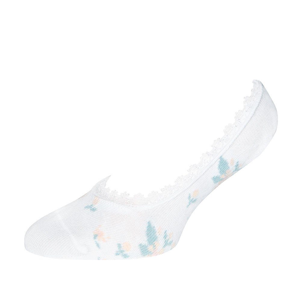 Ewers Sneakersocken Sneaker Socken 3er Pack Füßlinge Blümchen (3-Paar)